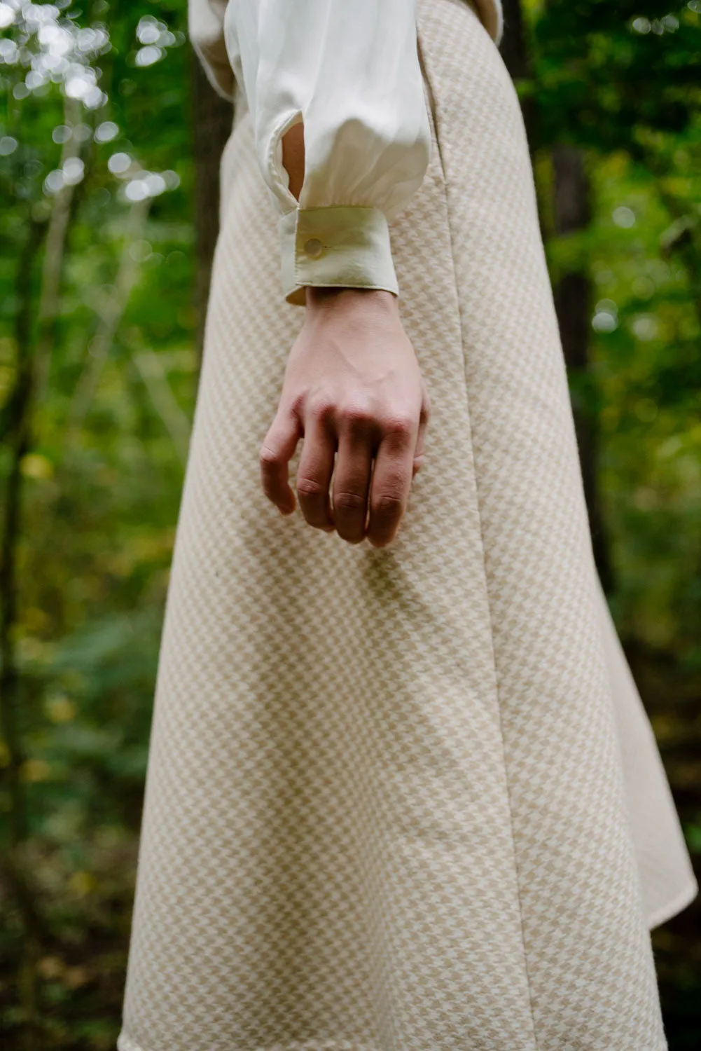 0018_VINTAGE VICHY WOOL SKIRT