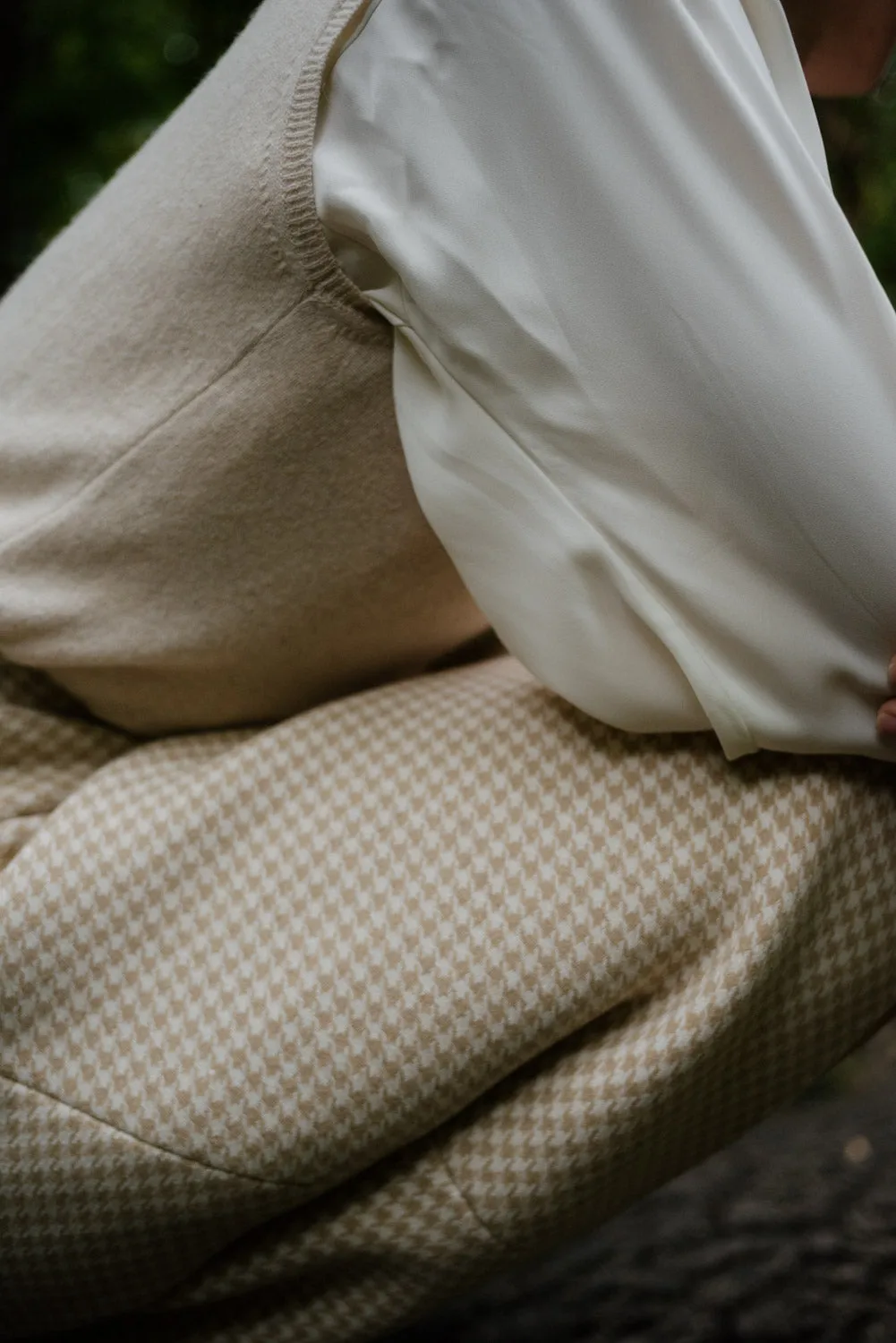 0018_VINTAGE VICHY WOOL SKIRT