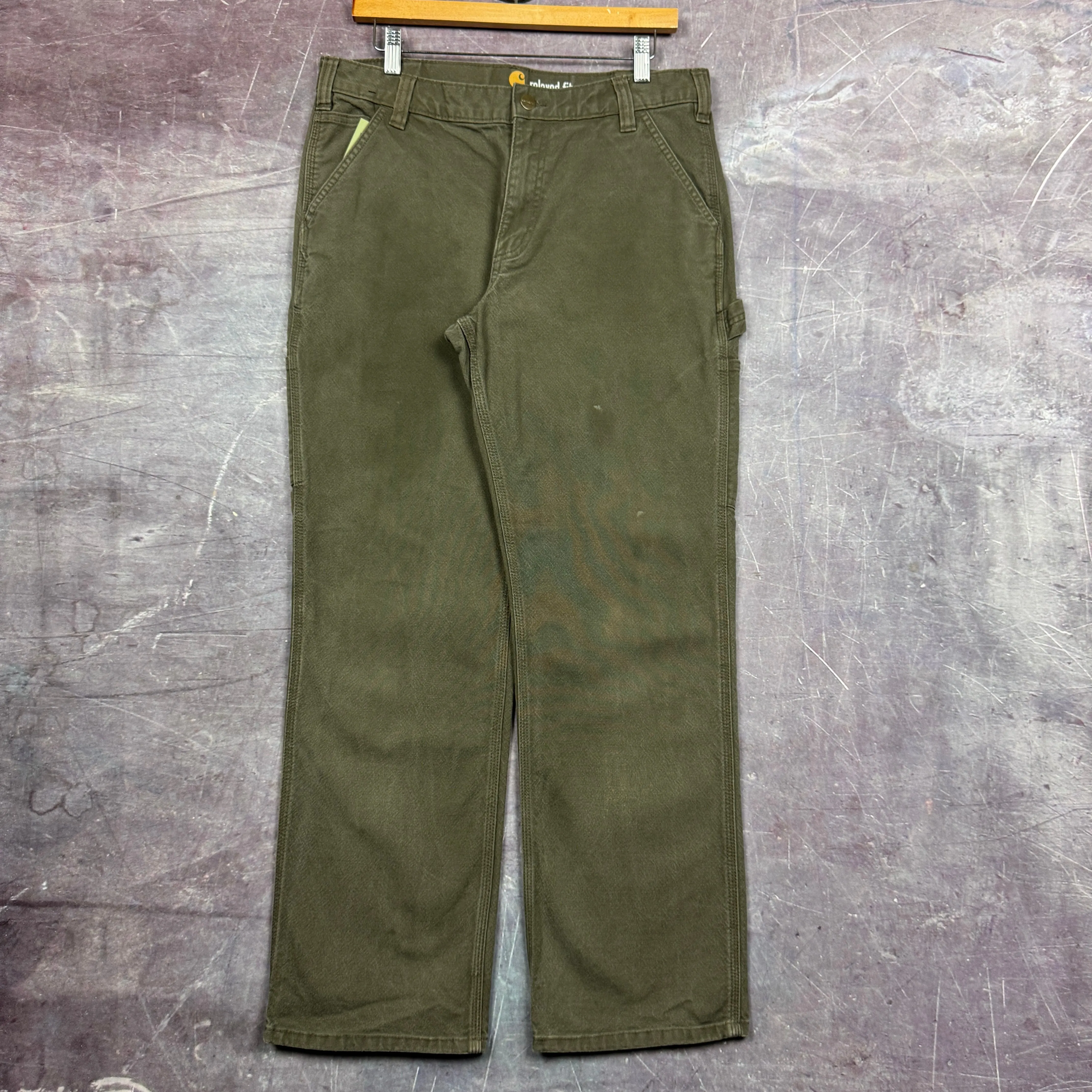 00s Brown Carhartt Carpenter Work Pants 33x29.5 2468