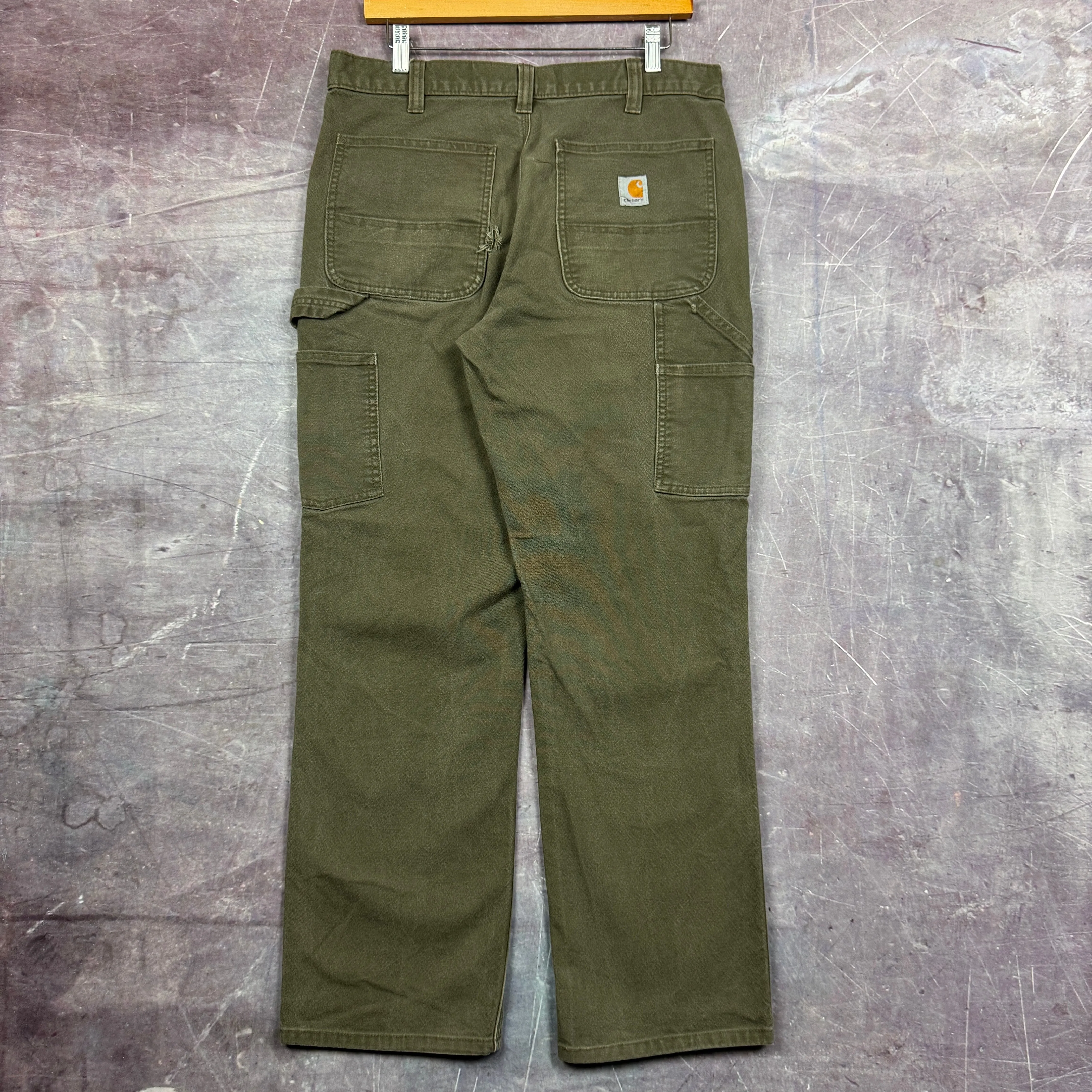00s Brown Carhartt Carpenter Work Pants 33x29.5 2468