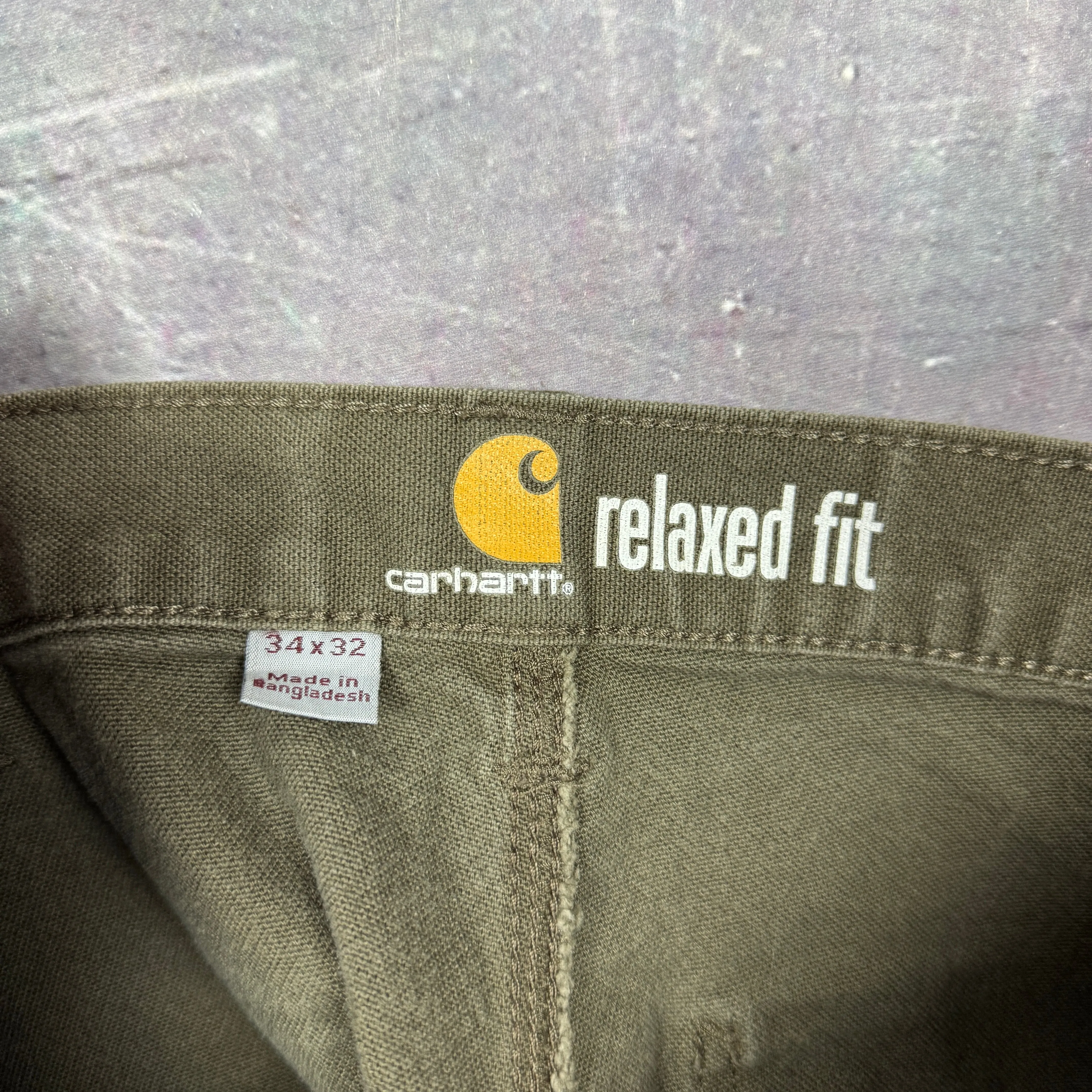 00s Brown Carhartt Carpenter Work Pants 33x29.5 2468