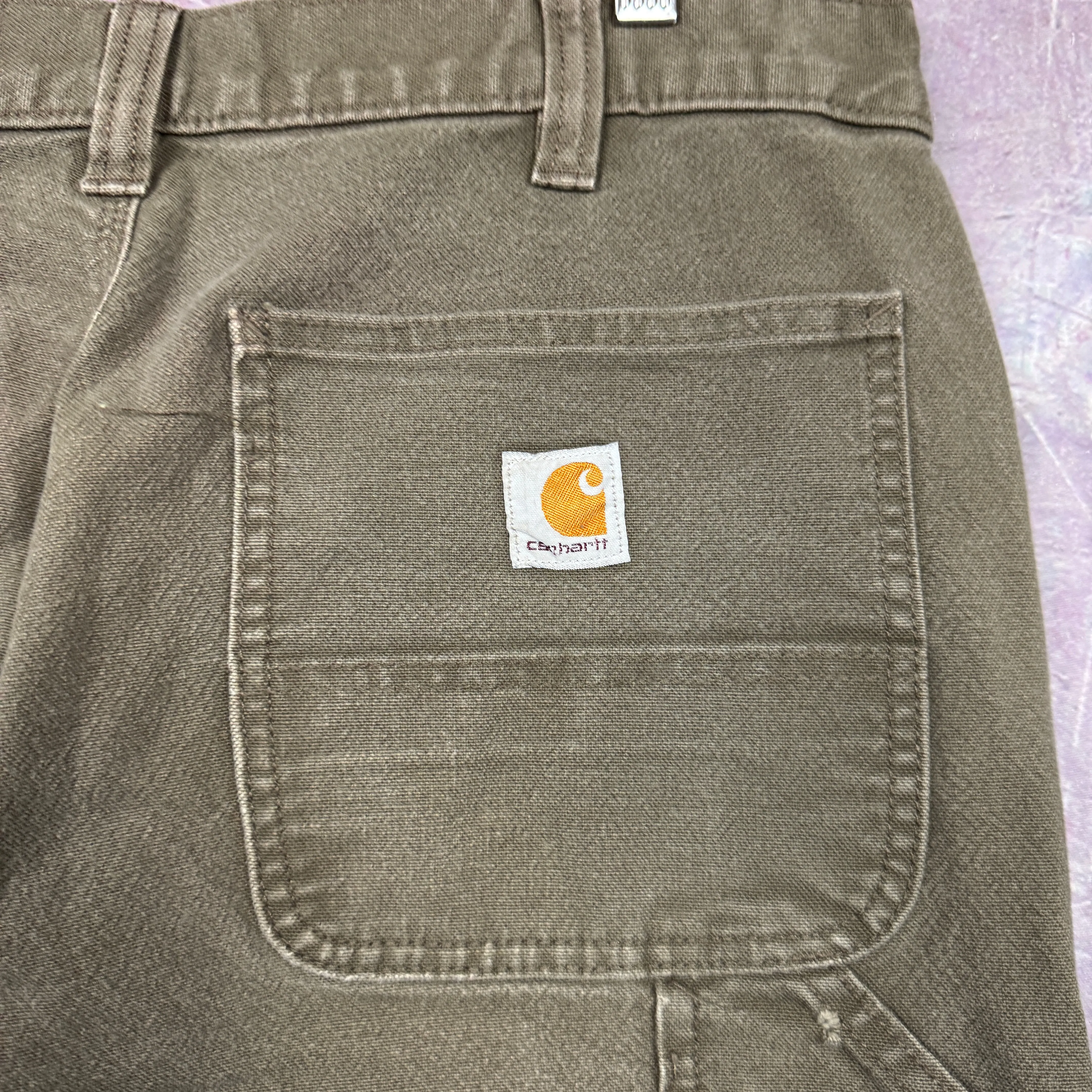 00s Brown Carhartt Carpenter Work Pants 33x29.5 2468