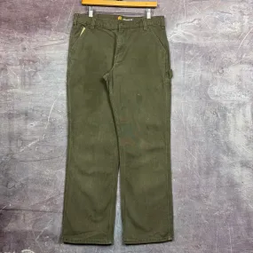 00s Brown Carhartt Carpenter Work Pants 33x29.5 2468