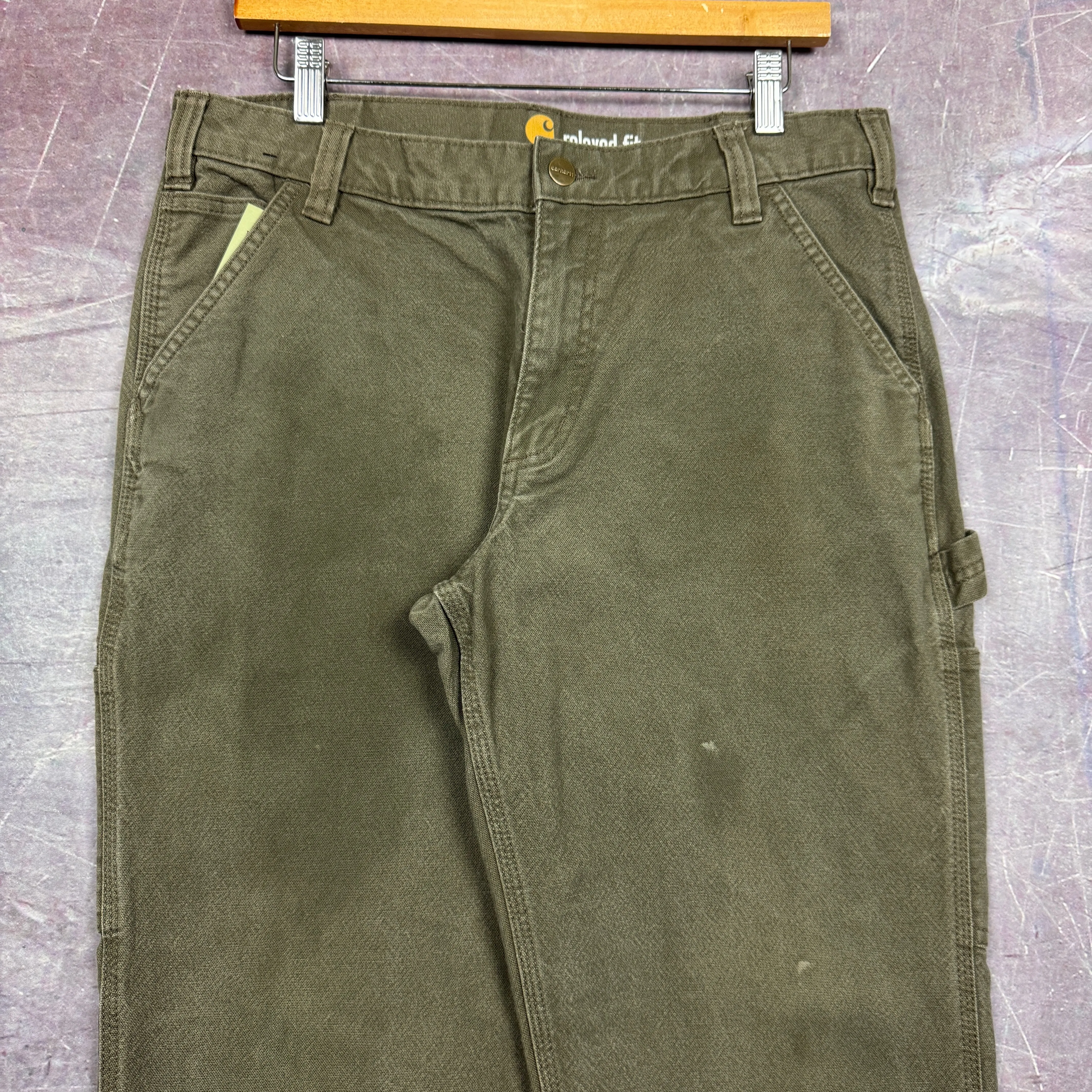 00s Brown Carhartt Carpenter Work Pants 33x29.5 2468