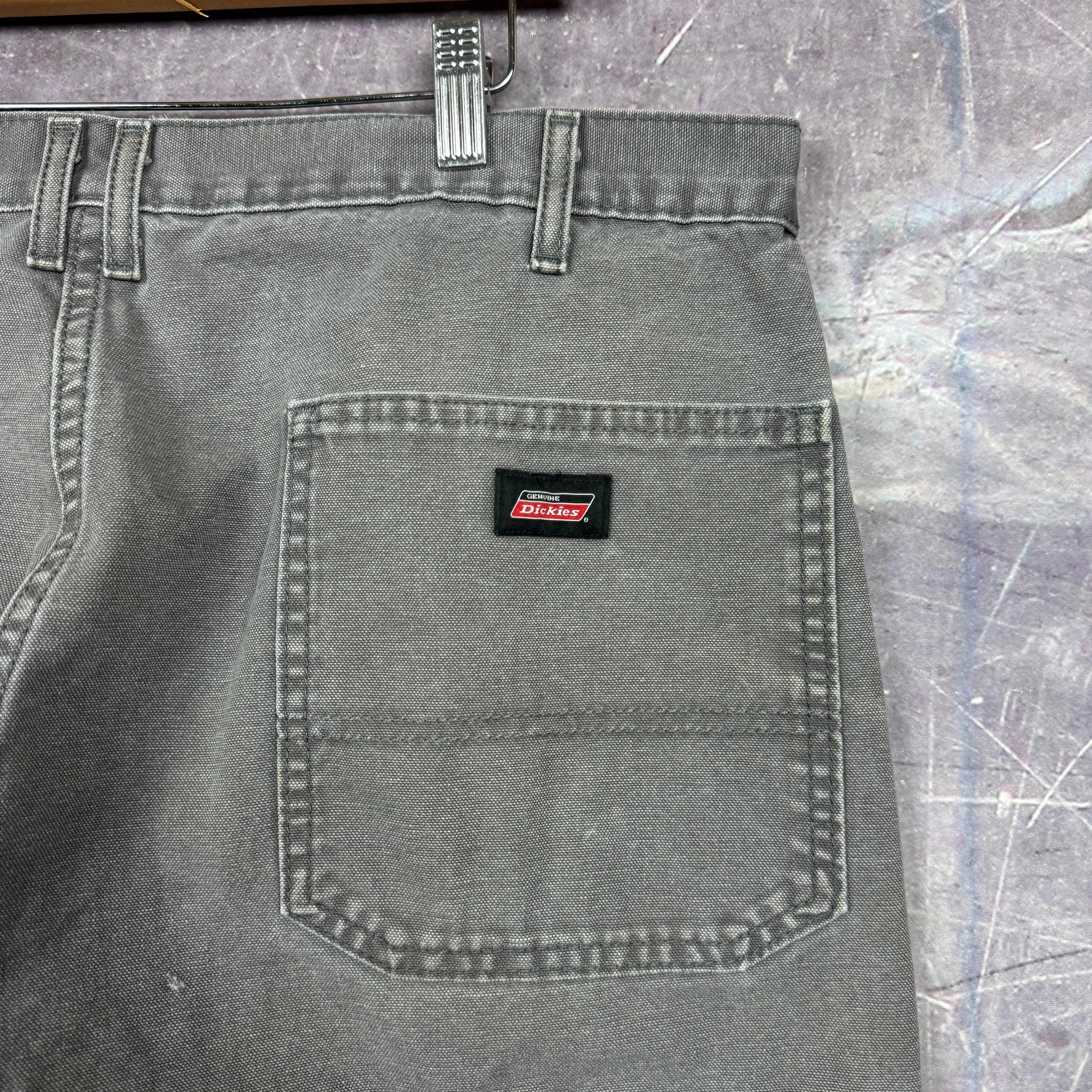 00s Gray Dickies Carpenter Work Pants 37x30 0476