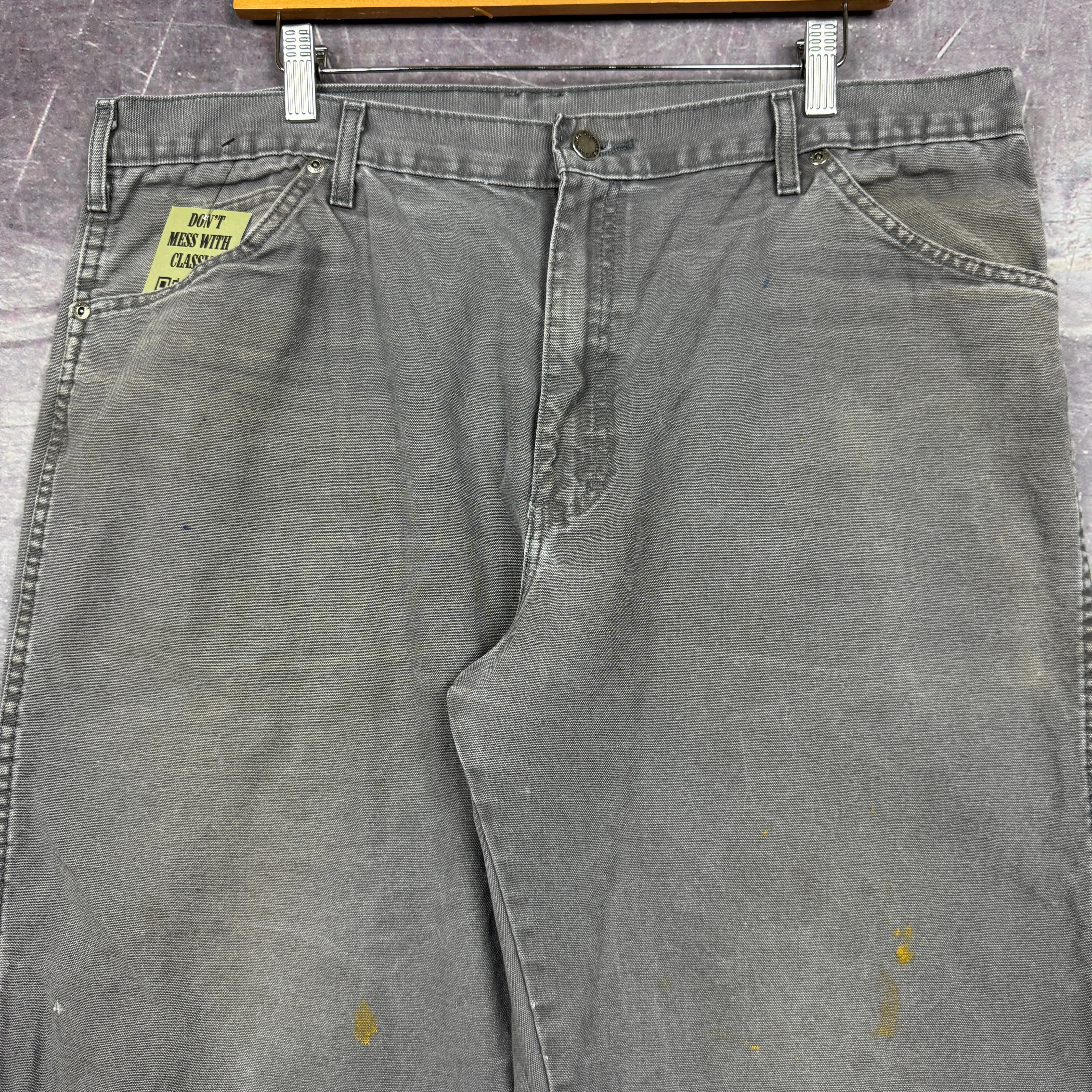 00s Gray Dickies Carpenter Work Pants 37x30 0476