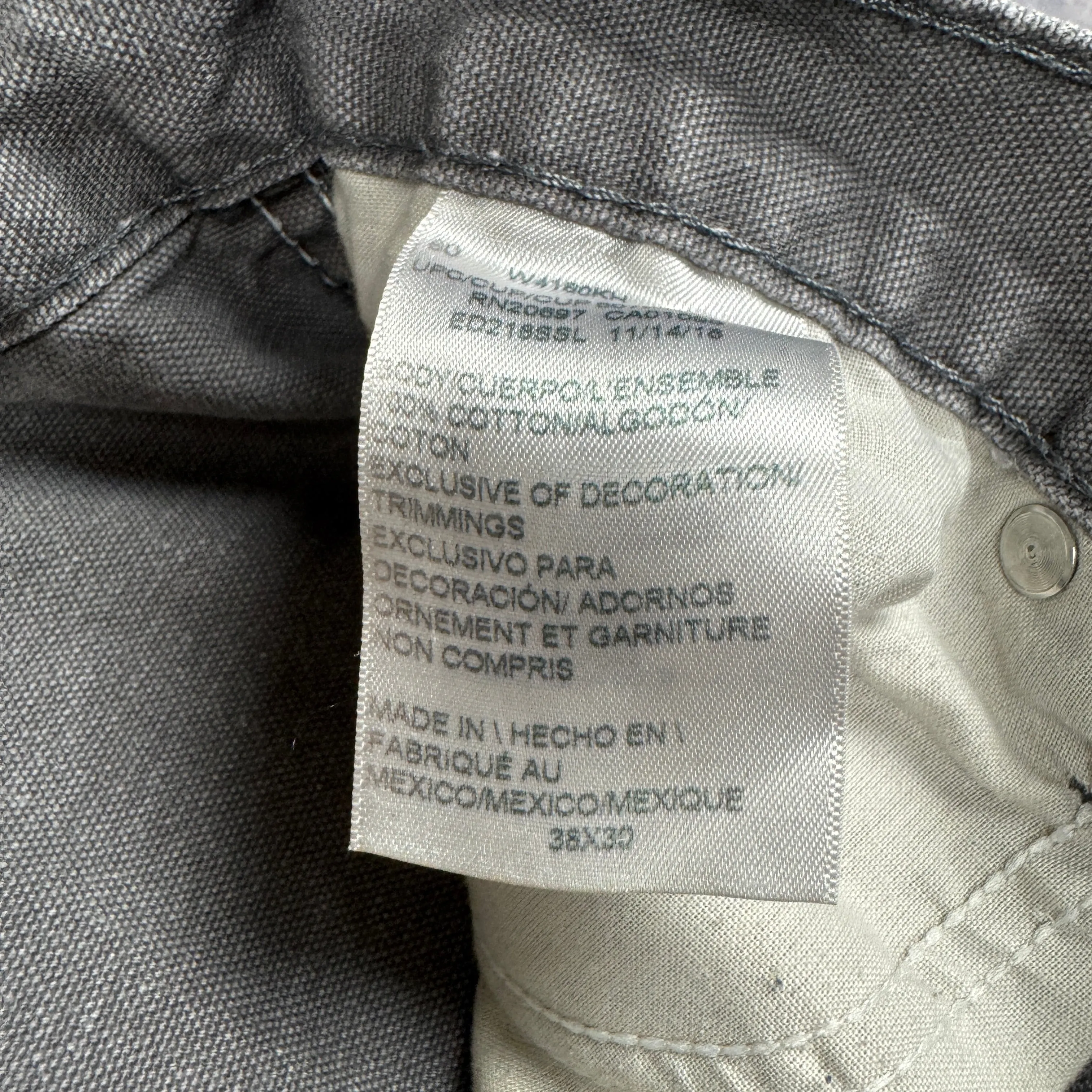 00s Gray Dickies Carpenter Work Pants 37x30 0476