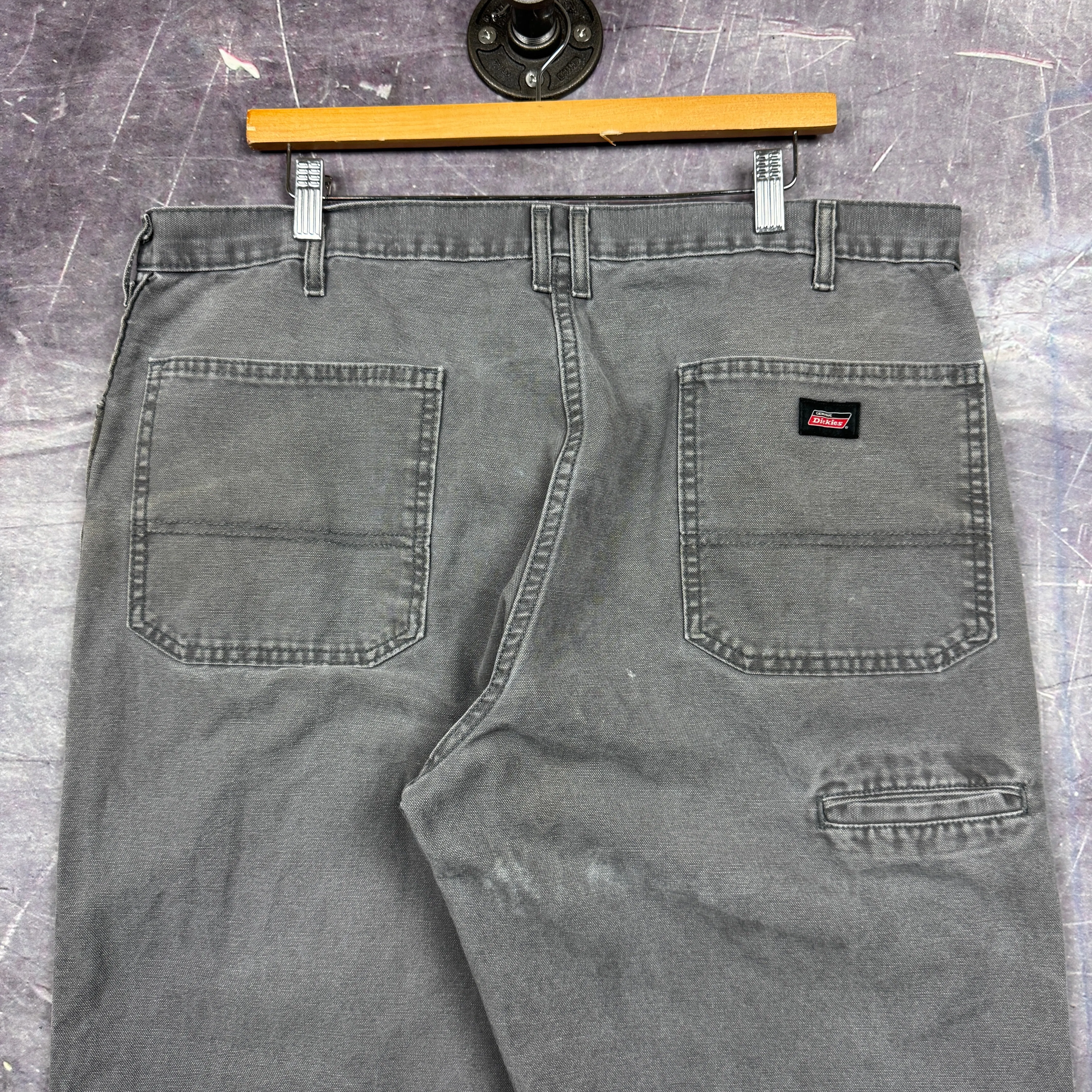 00s Gray Dickies Carpenter Work Pants 37x30 0476