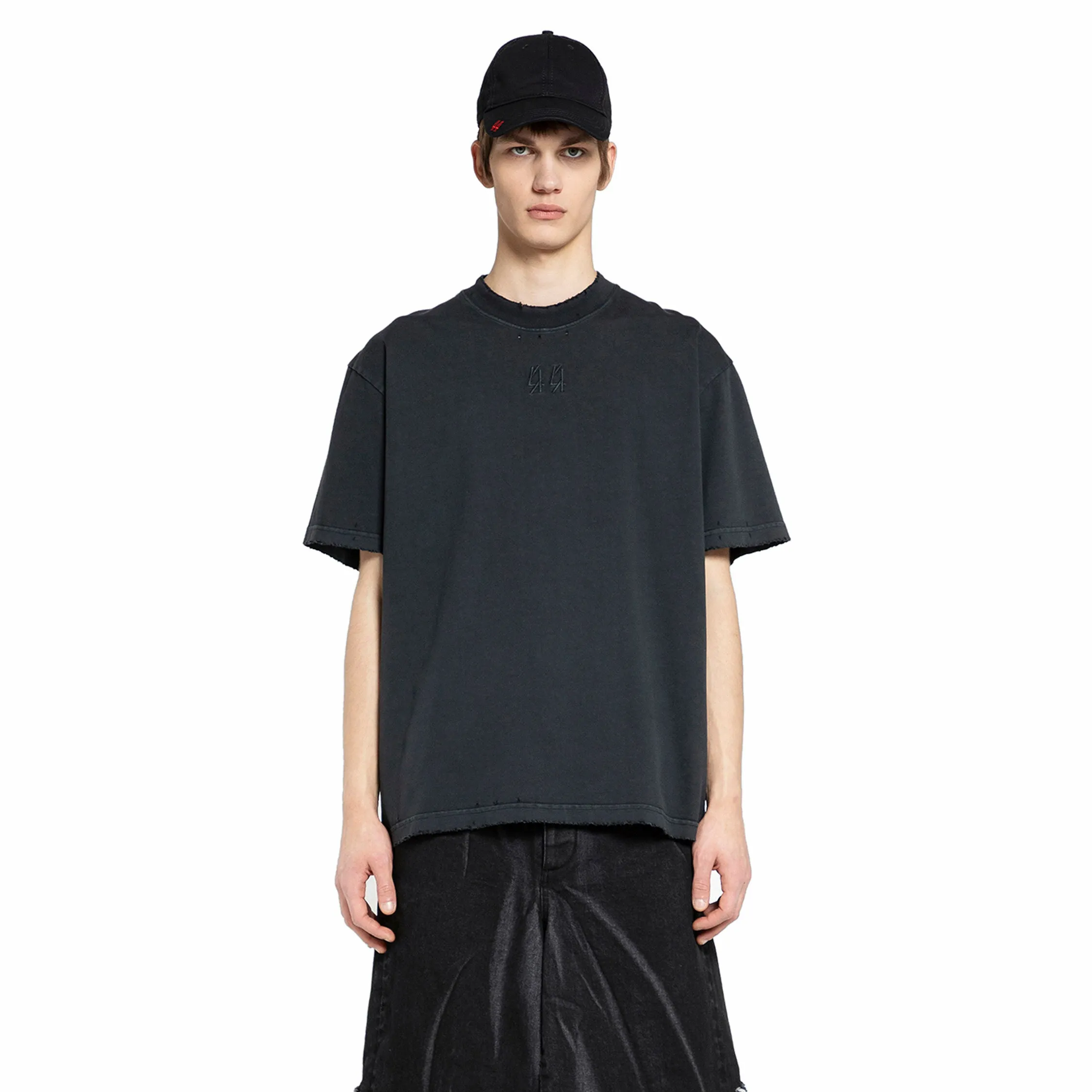 44 LABEL GROUP MAN BLACK T-SHIRTS & TANK TOPS