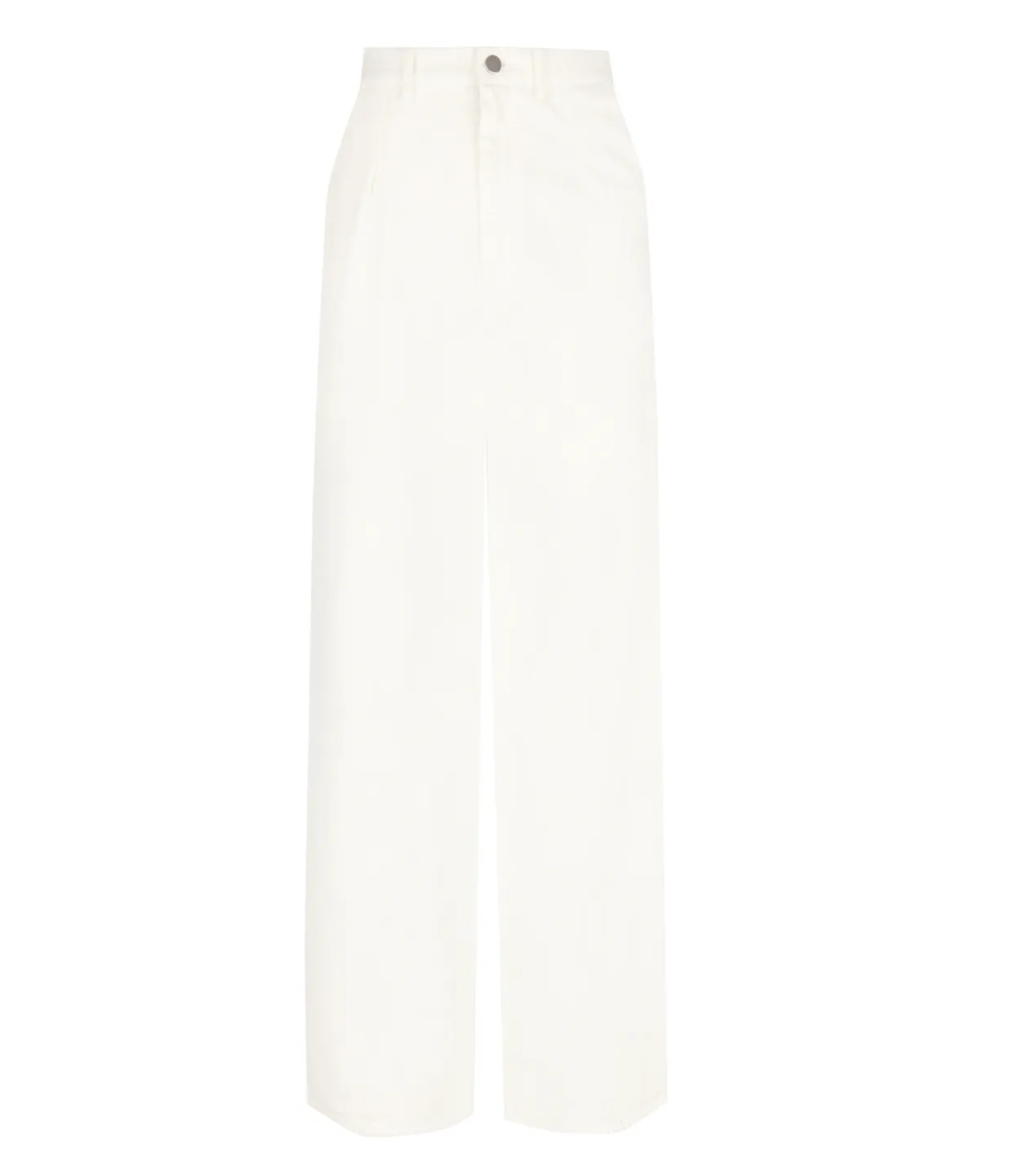 Attu Wide Leg Denim Pants in Ivory