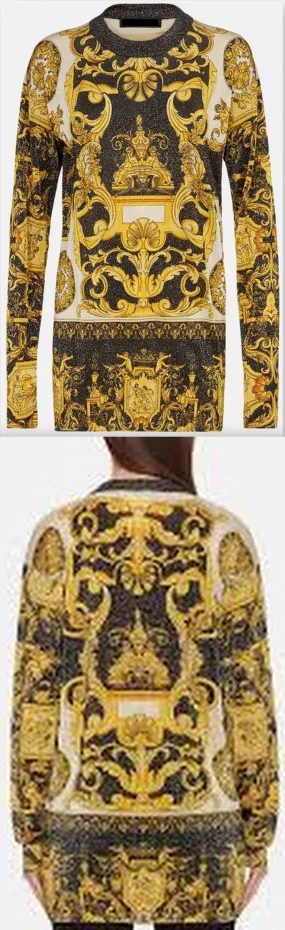 'Barocco' Print Sweater