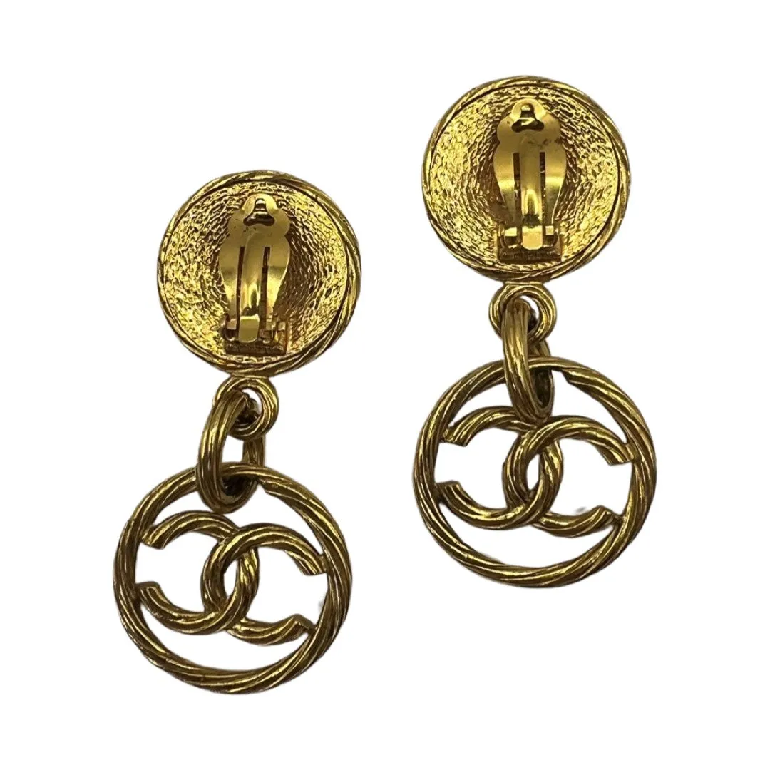 Chanel Vintage Twisted Oversized Earrings