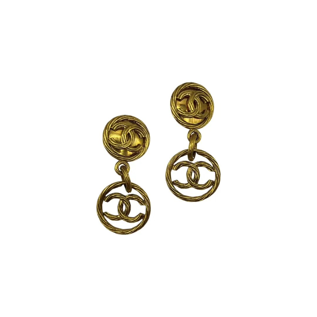 Chanel Vintage Twisted Oversized Earrings