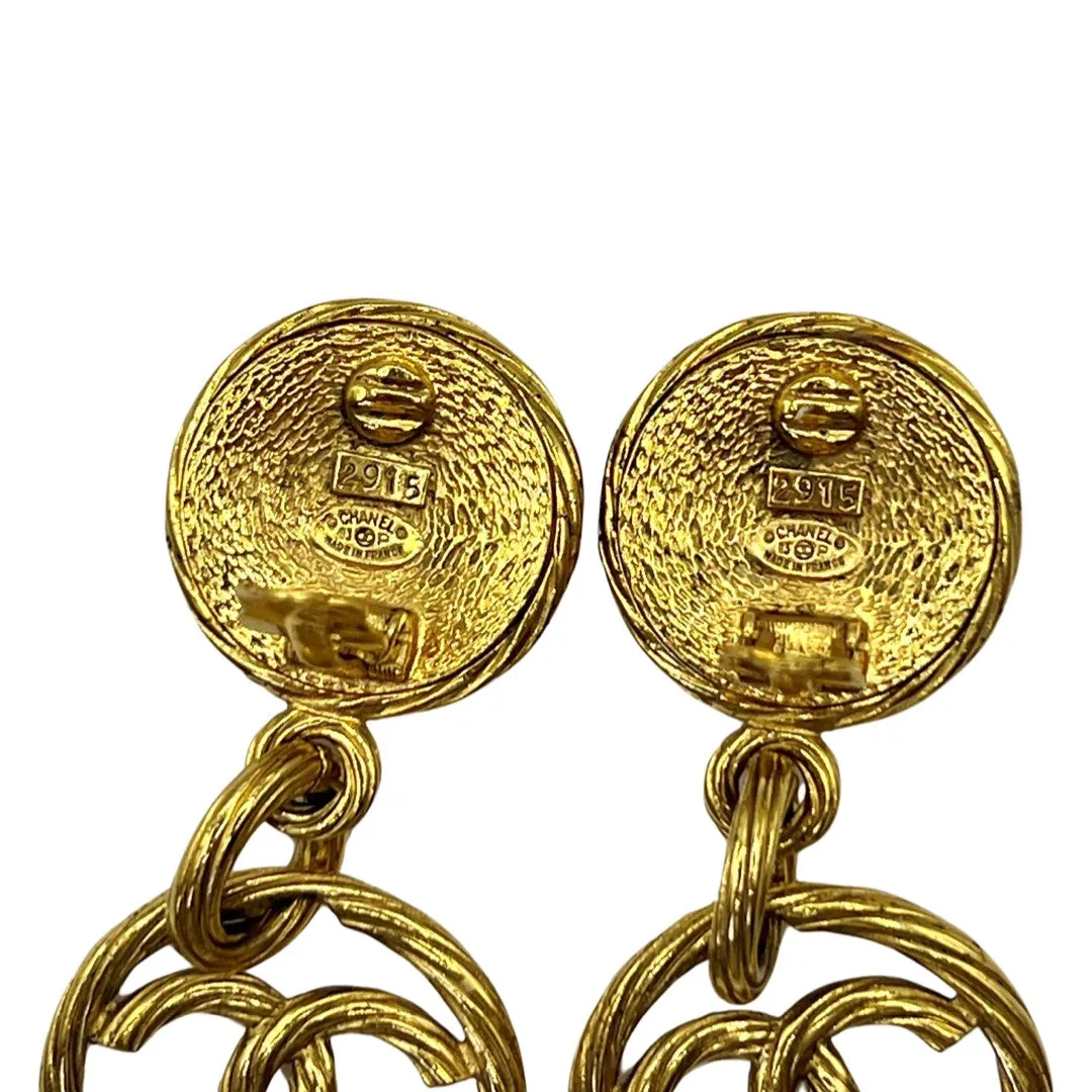 Chanel Vintage Twisted Oversized Earrings