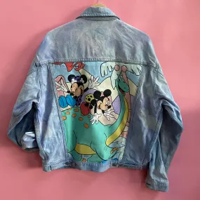 Denim Jacket made with Reworked Duvet Cover.