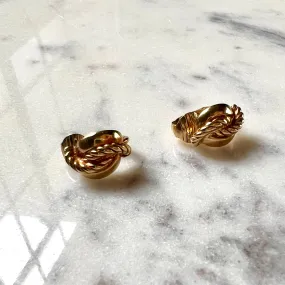 Dior Vintage Knot Twist Earrings