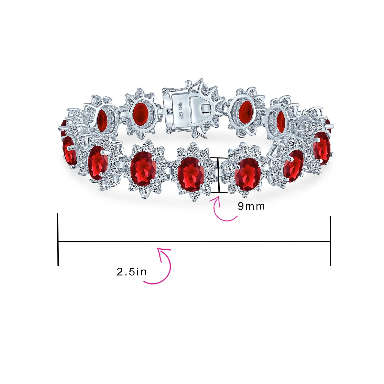 Estate Style Halo AAA CZ Marquise Star Oval Statement Tennis Bracelet