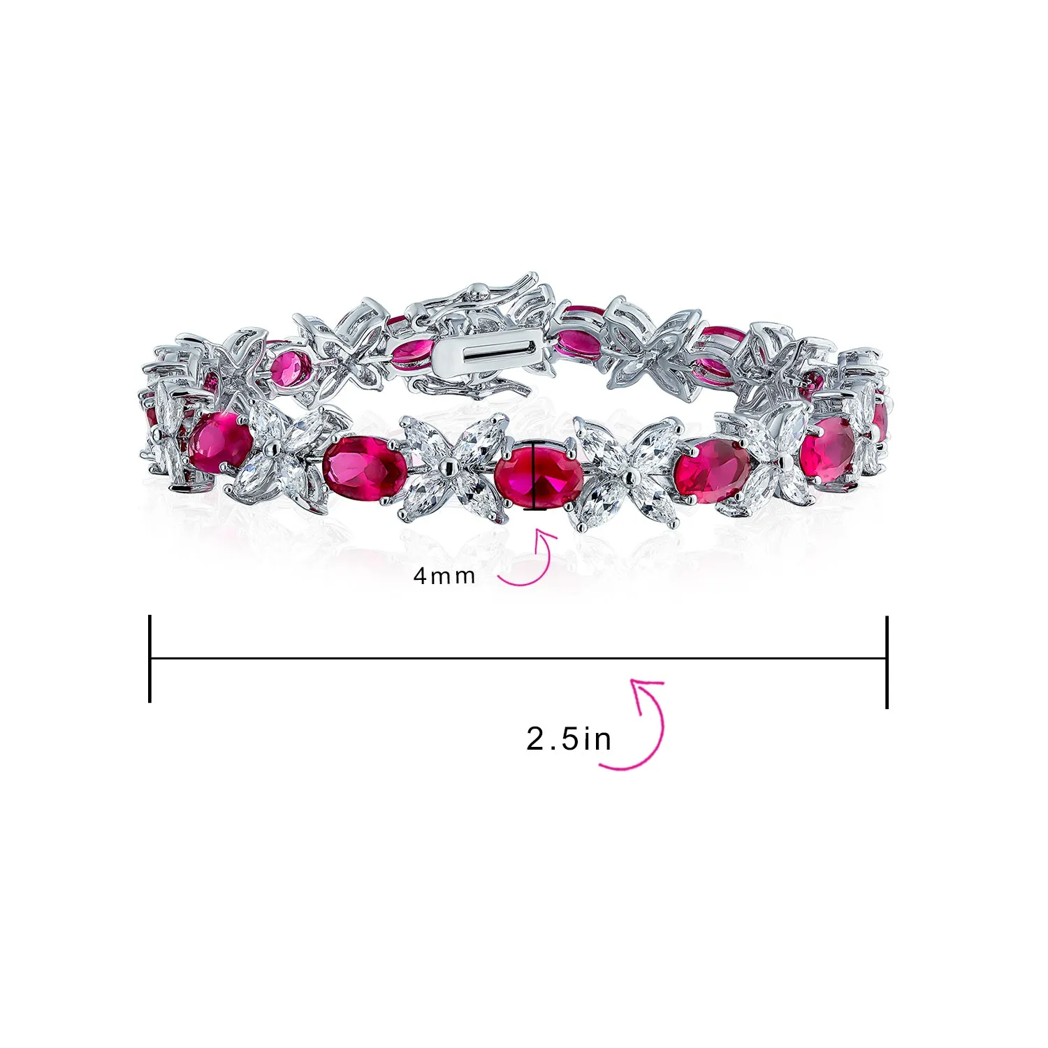 Estate Style Halo AAA CZ Marquise Star Oval Statement Tennis Bracelet