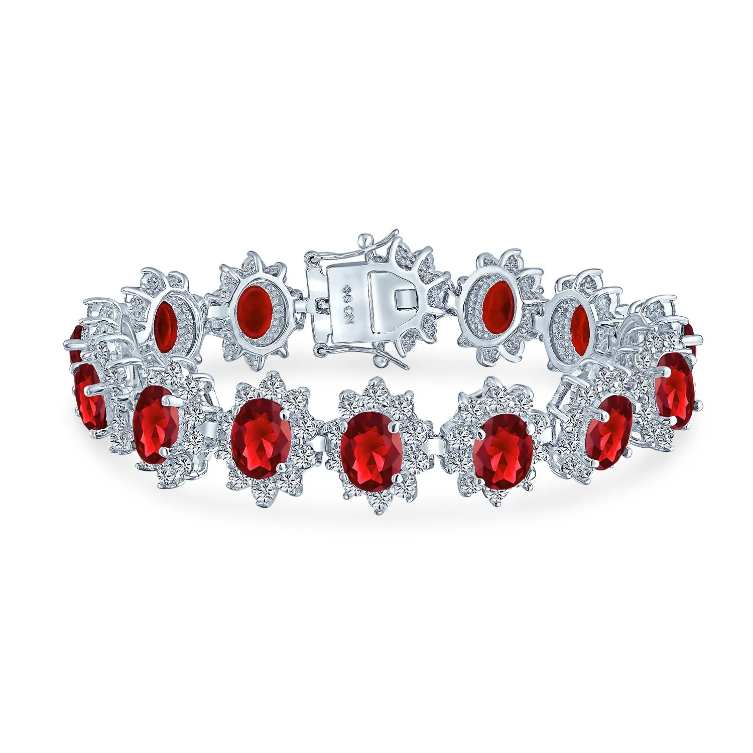 Estate Style Halo AAA CZ Marquise Star Oval Statement Tennis Bracelet