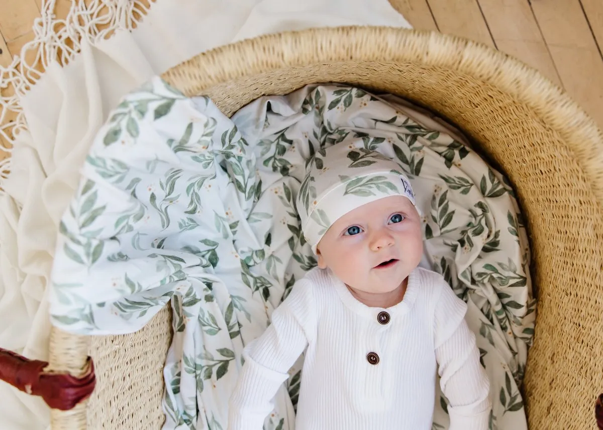 Fern Newborn Top Knot Hat