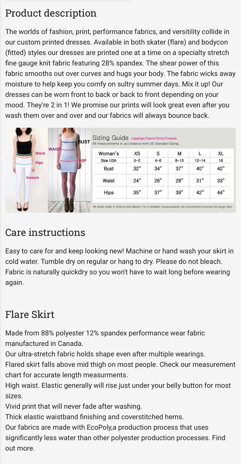 Flair skirt - vintage Airstream white
