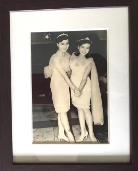 Framed vintage postcard film star