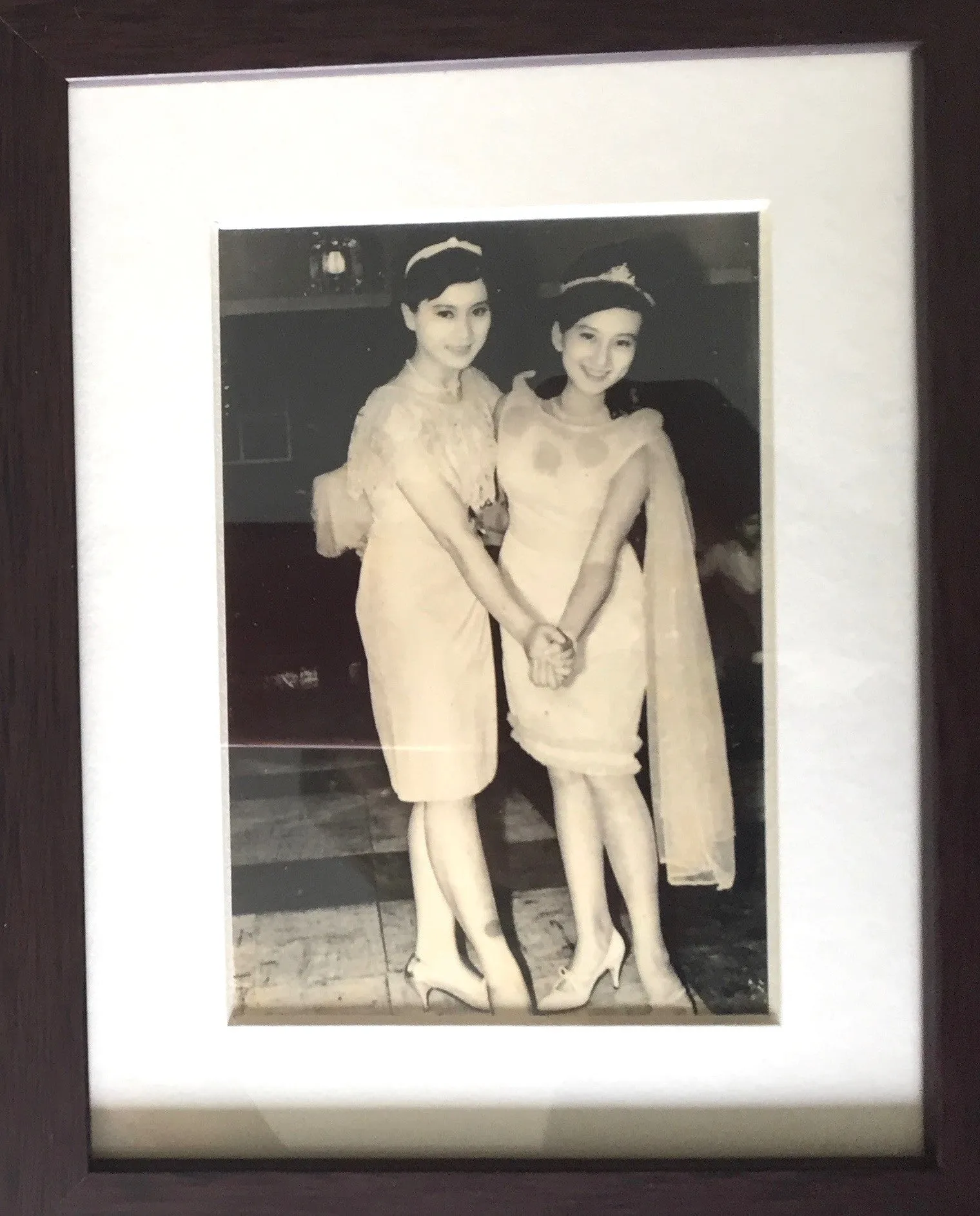 Framed vintage postcard film star