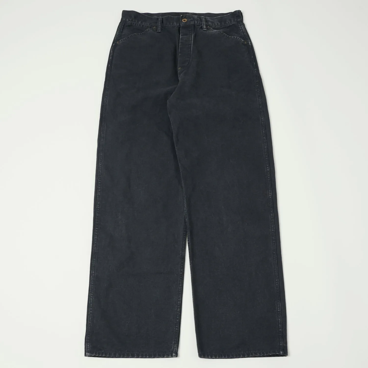 Optimized English title with modifiers: Black Full Count 1129-5 Heavy Oxford Work Pants - Sulfur Dye, Durable and Sturdy