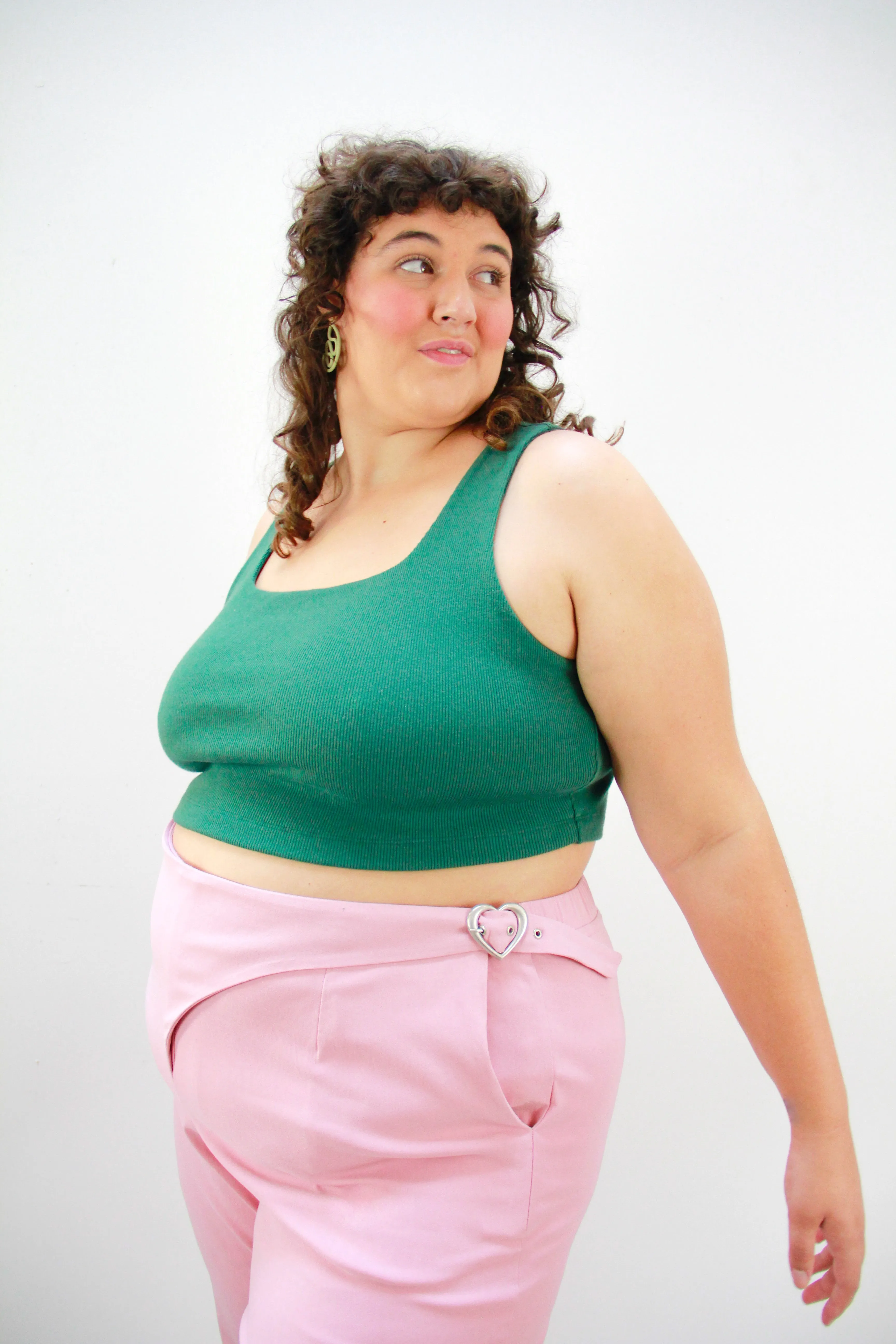 HEART BUCKLE PANTS ~ PEONY