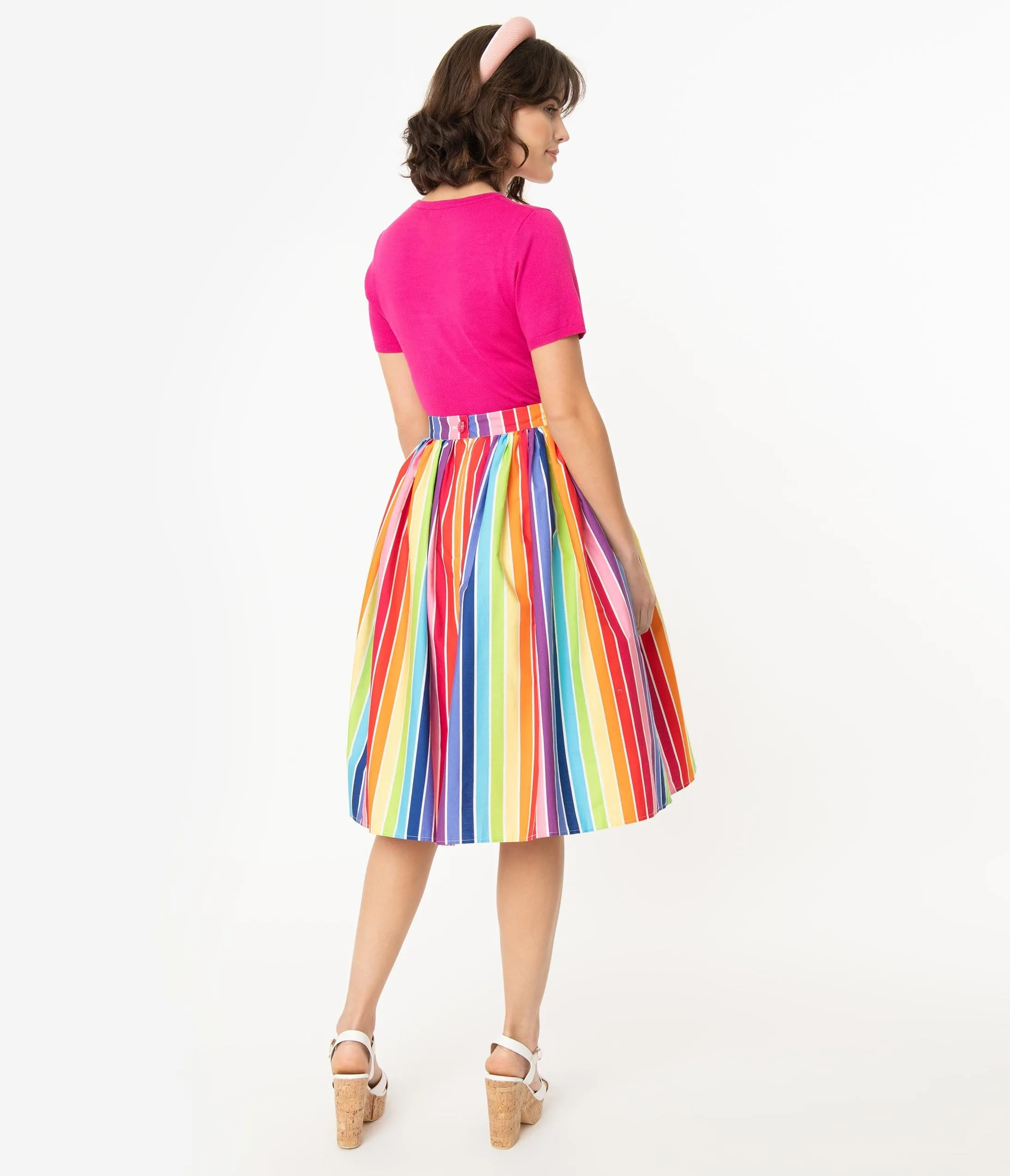 Hell Bunny 1950s Over The Rainbow Swing Skirt