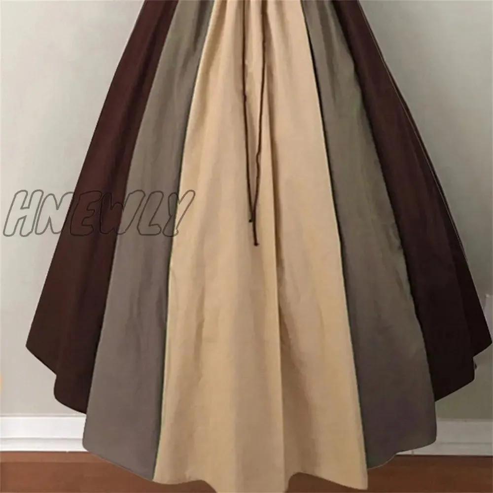 Hnewly Palace Medieval Costume Women Christmas Dress Vintage Victoria Lace Up Vintage Carnival Party Long Robe Cosplay Fancy Clothing Halloween