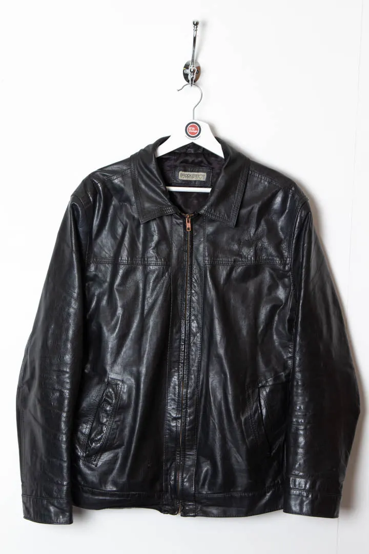 Leather Harrington Jacket (M)