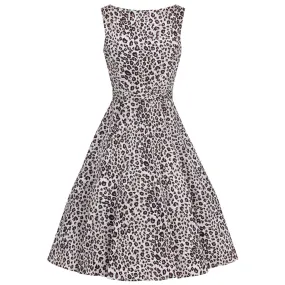 Leopard Print Vintage 50s Audrey Swing Dress