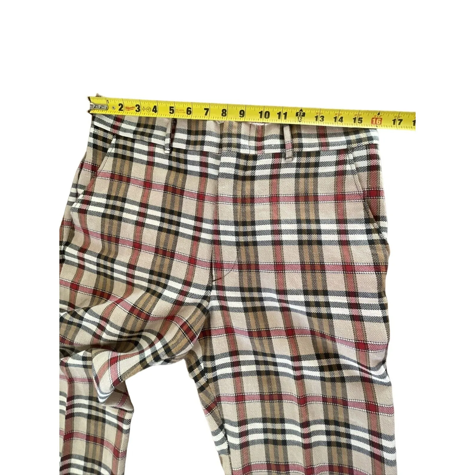 Levis 1970s, red tab Panatela plaid pants
