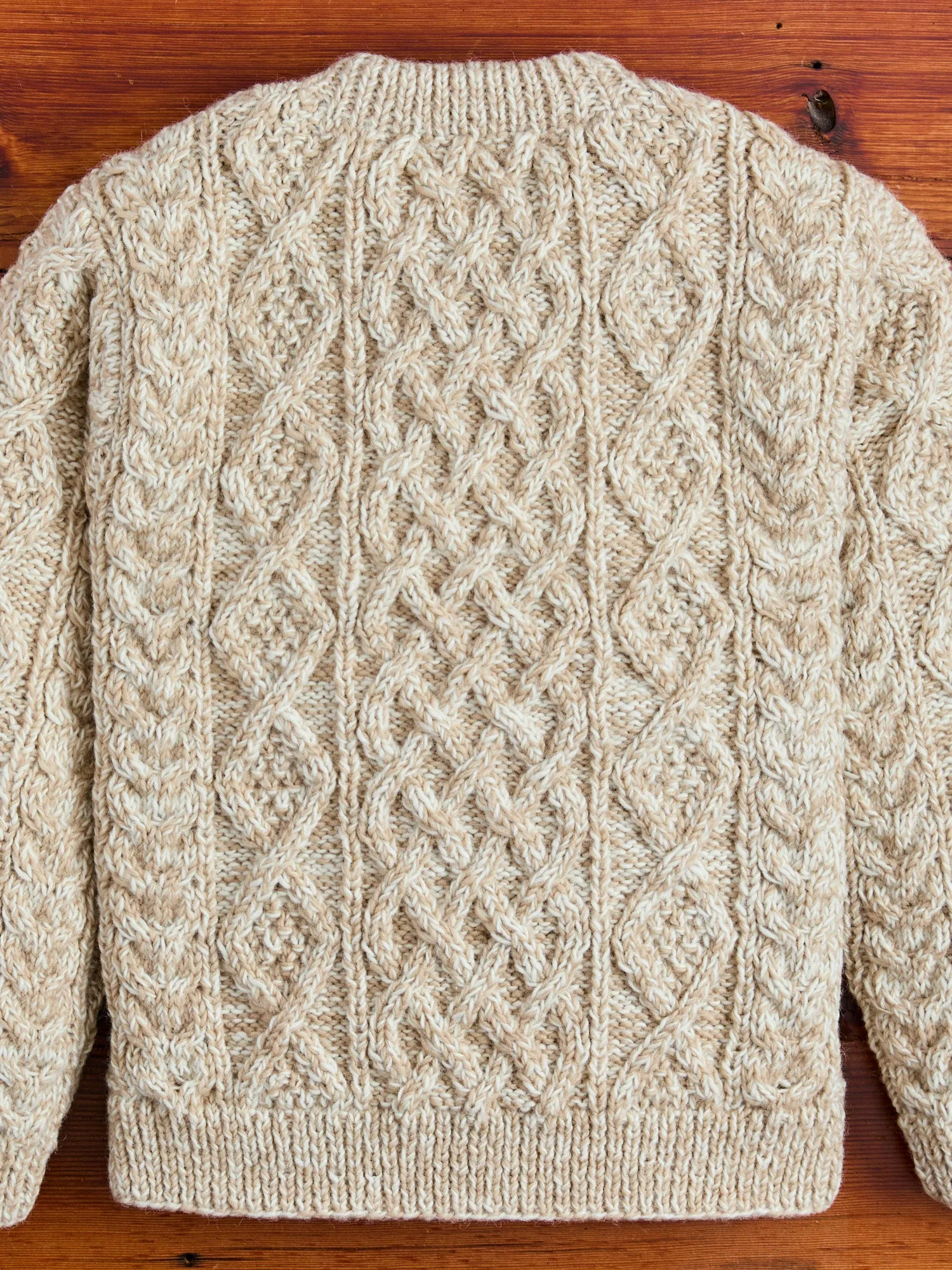 Low Gauge Cable Knit Sweater in Natural