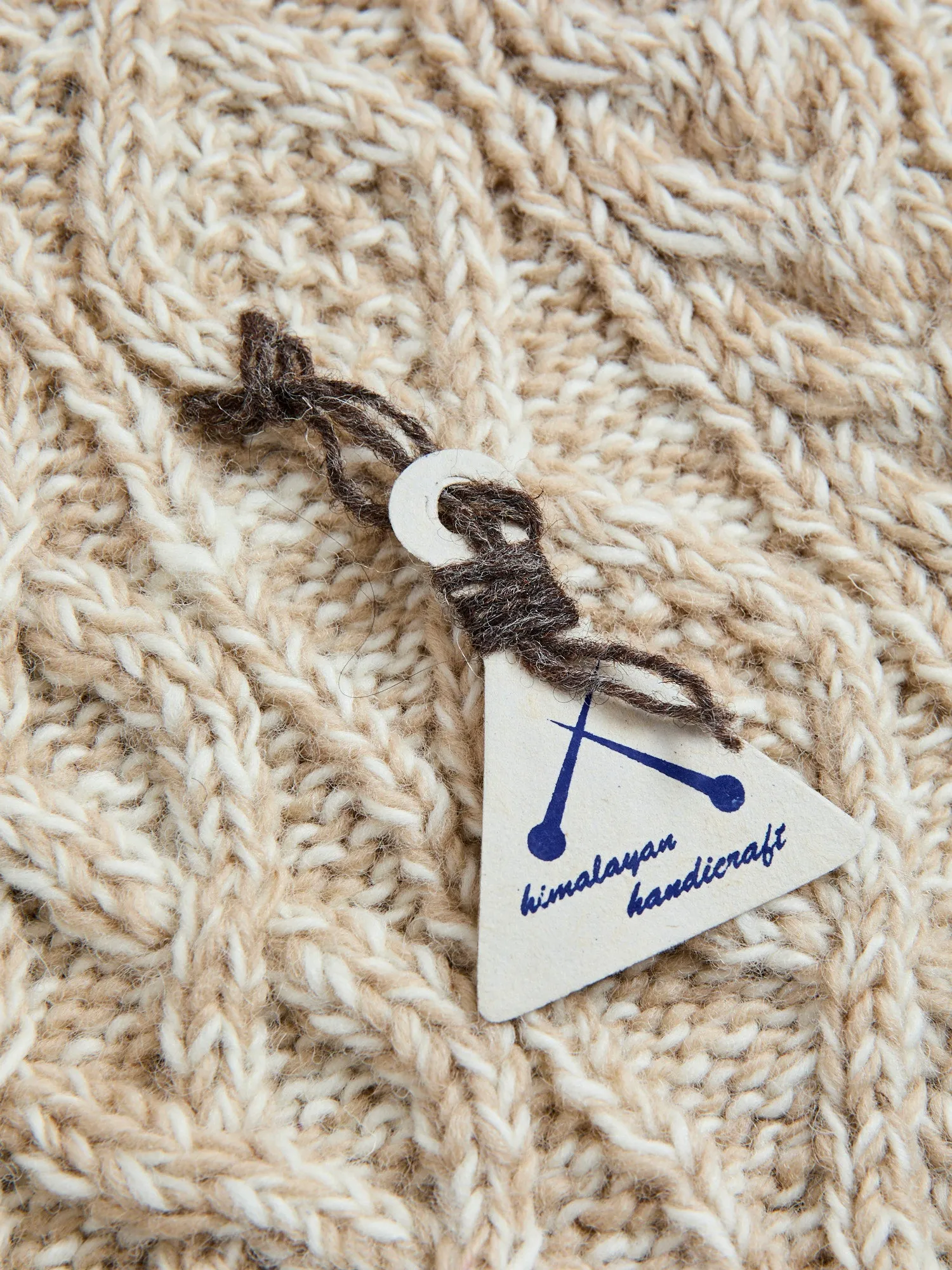 Low Gauge Cable Knit Sweater in Natural