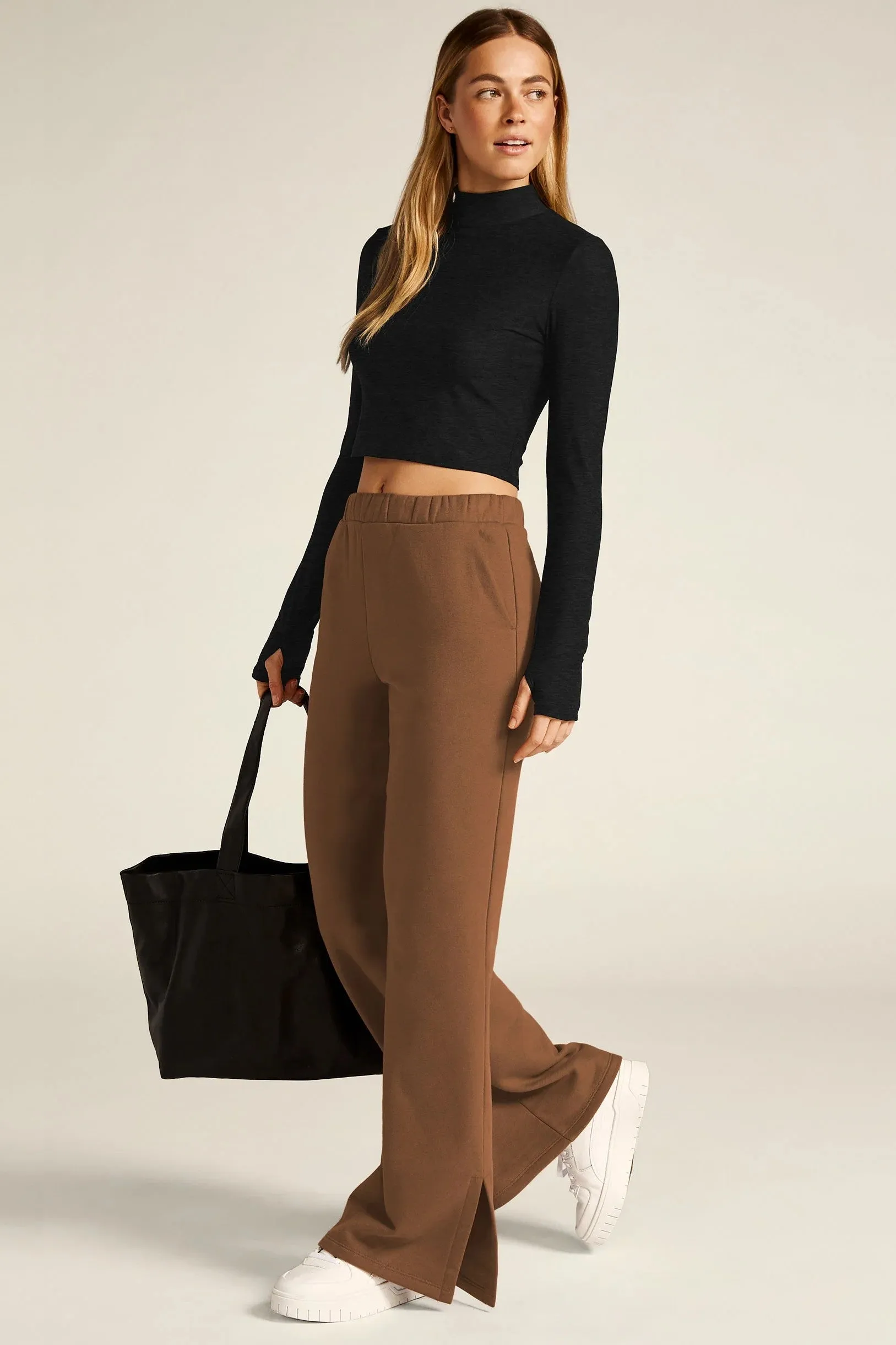 Moving On Cropped Pullover - Darkest Night