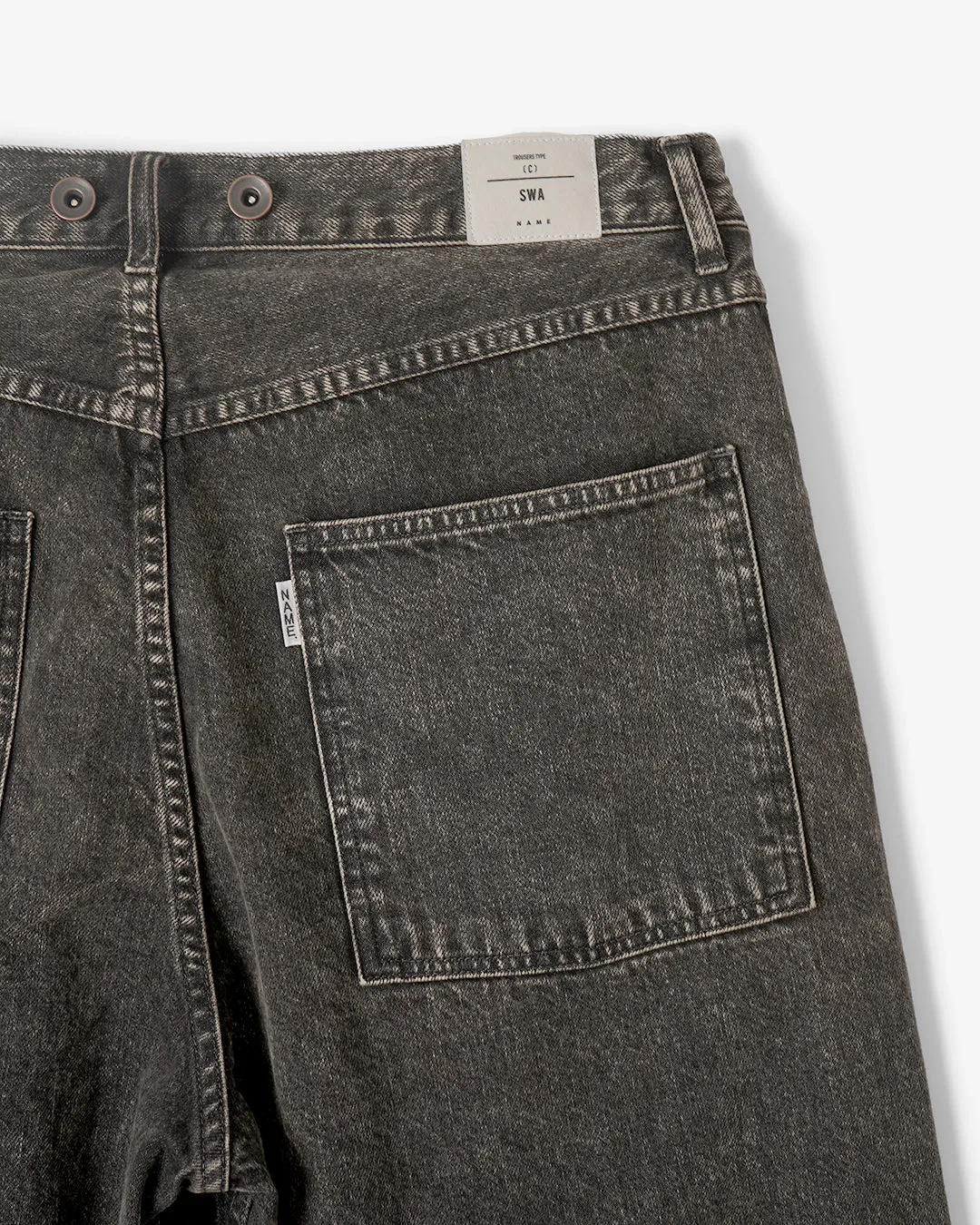 NMPT-016 VINTAGE SLUB DENIM WIDE PANTS