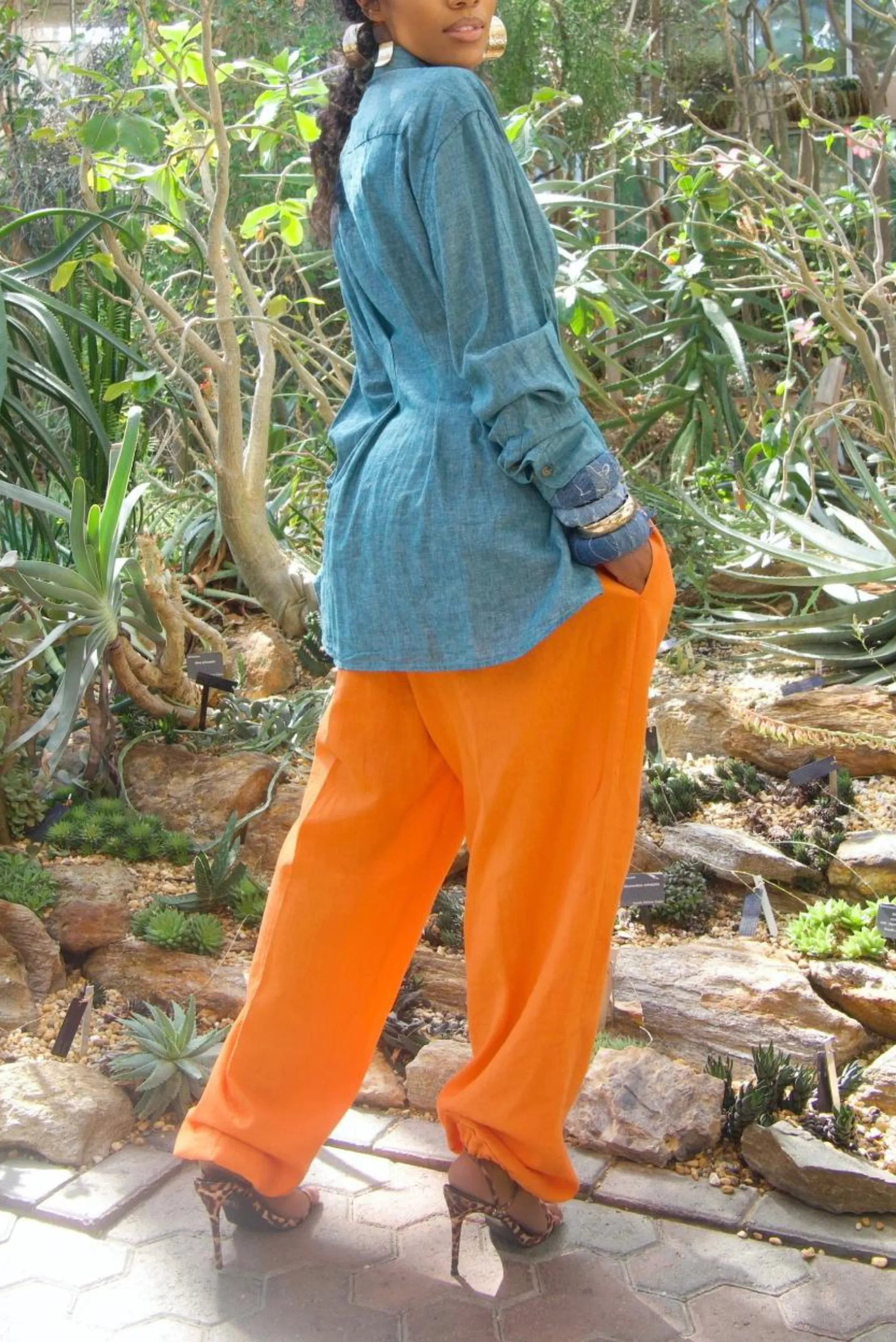 Orange Vintage Jogger Pants