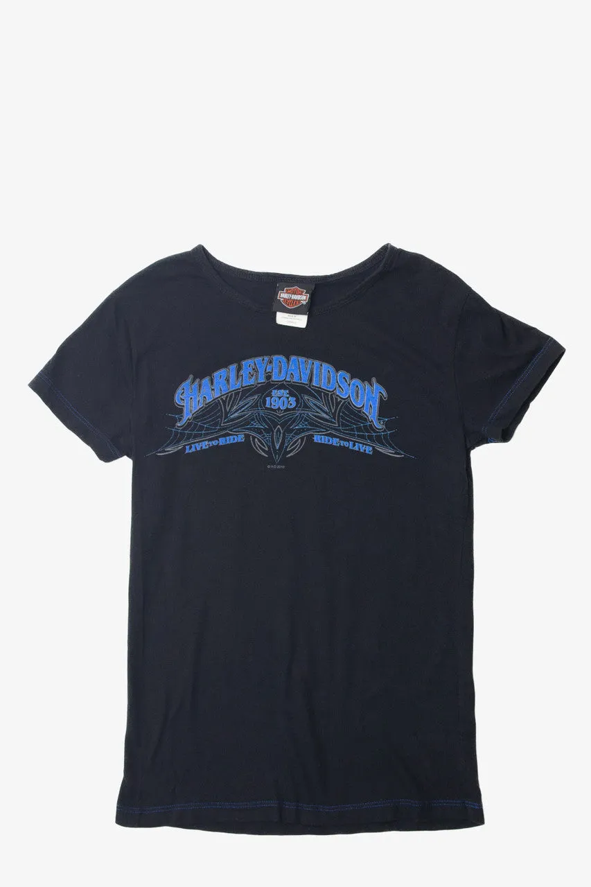 "Live To Ride Ride To Live" Harley Davidson T-Shirt (2010s)