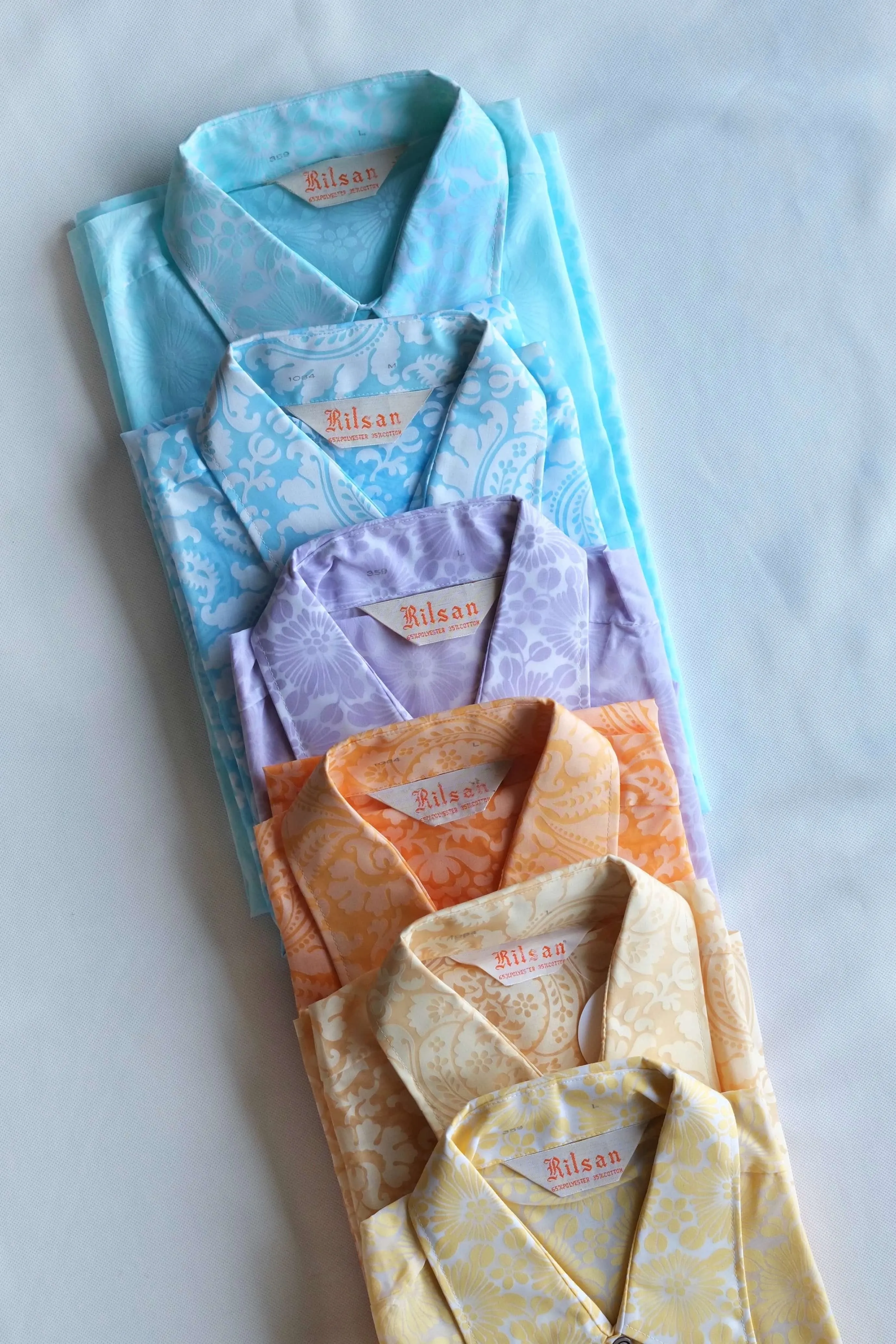 RILSAN See-Through Pastel Print 70's Shirt