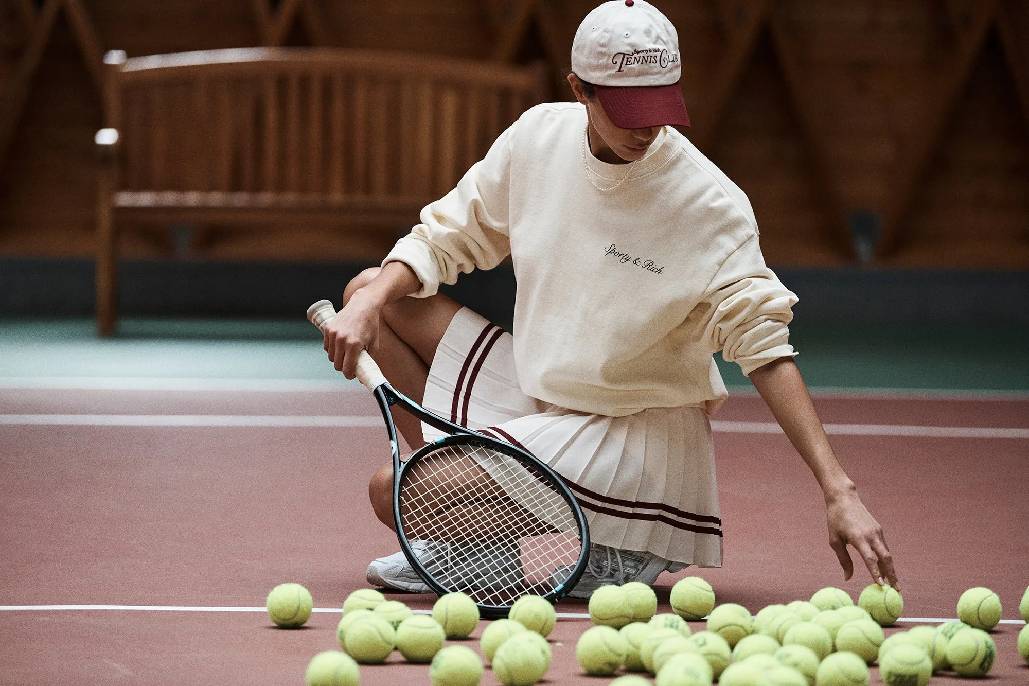 Off-White/Merlot Rizzoli Premium Tennis Hat
