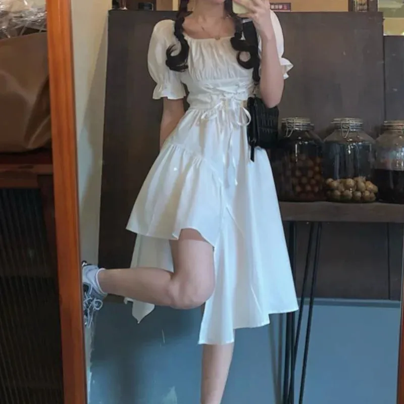 Summer Elegant Vintage White Dress