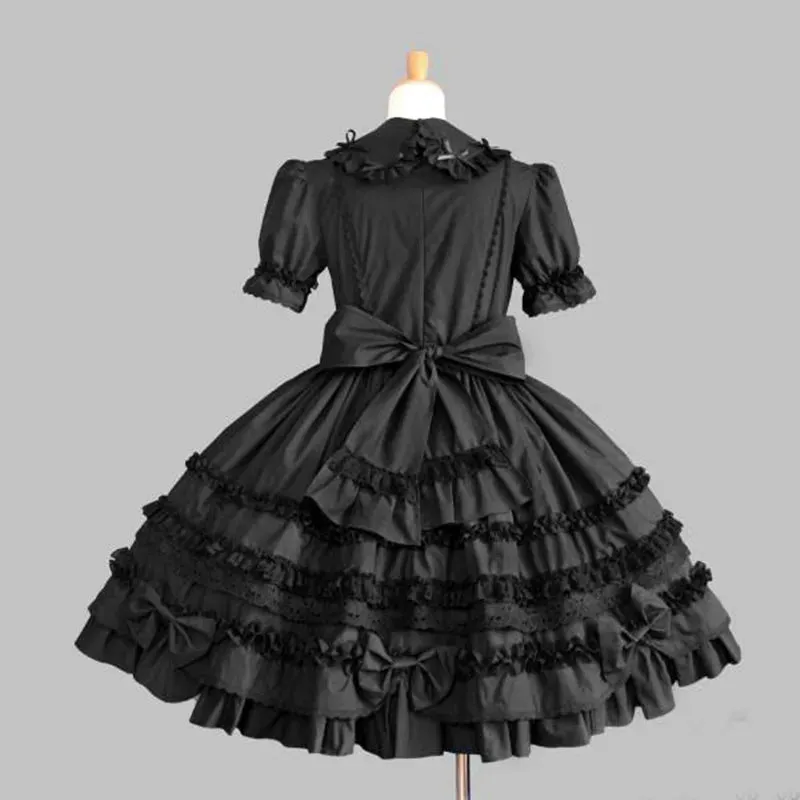 TAVIMART  -  Vintage sweet lolita dress palace lace bowknot peter pan collar victorian dress kawaii girl lolita gothic op loli cosplay