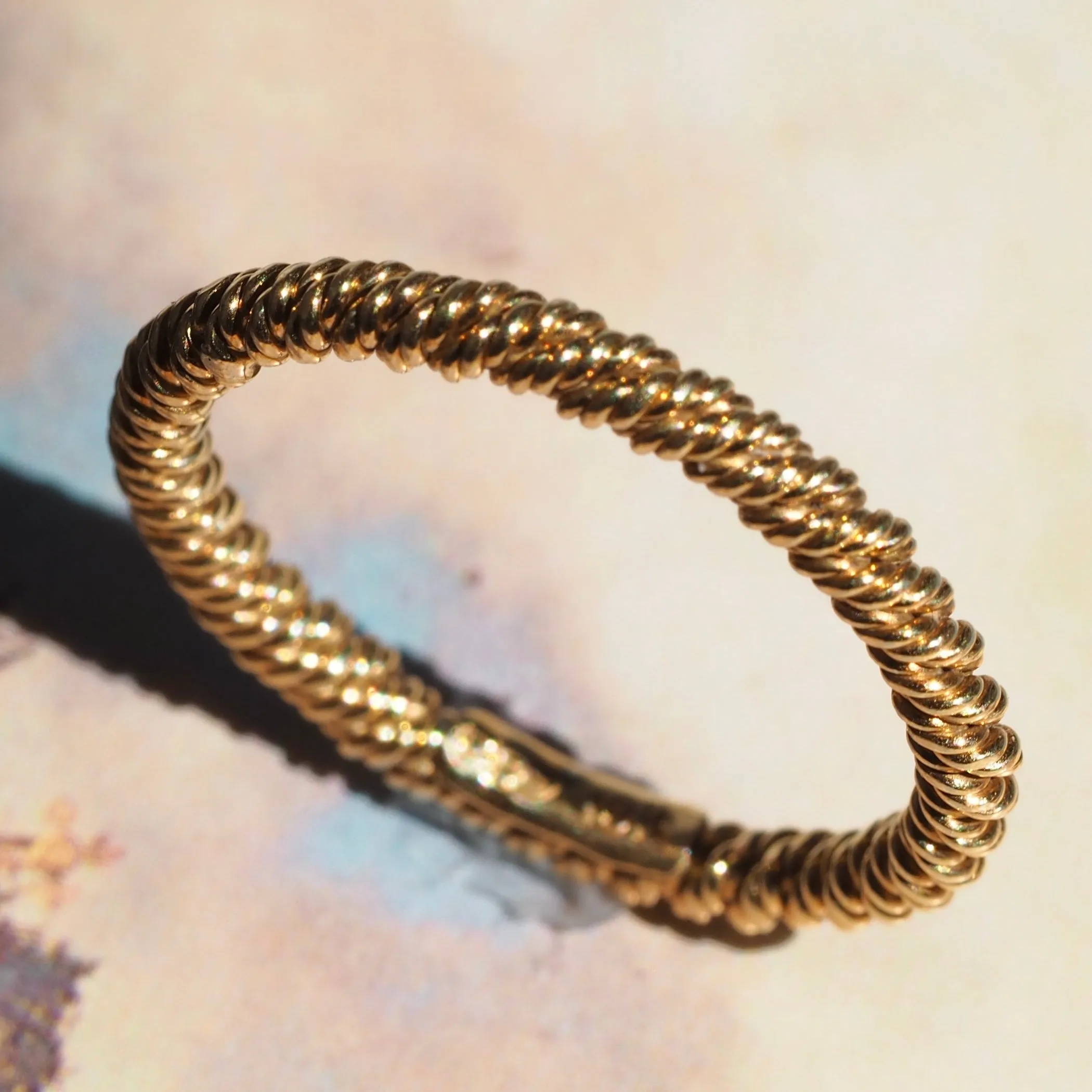 Vintage 18k Gold Twisted Rope Band