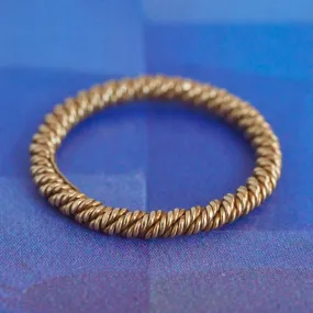 Vintage 18k Gold Twisted Rope Band