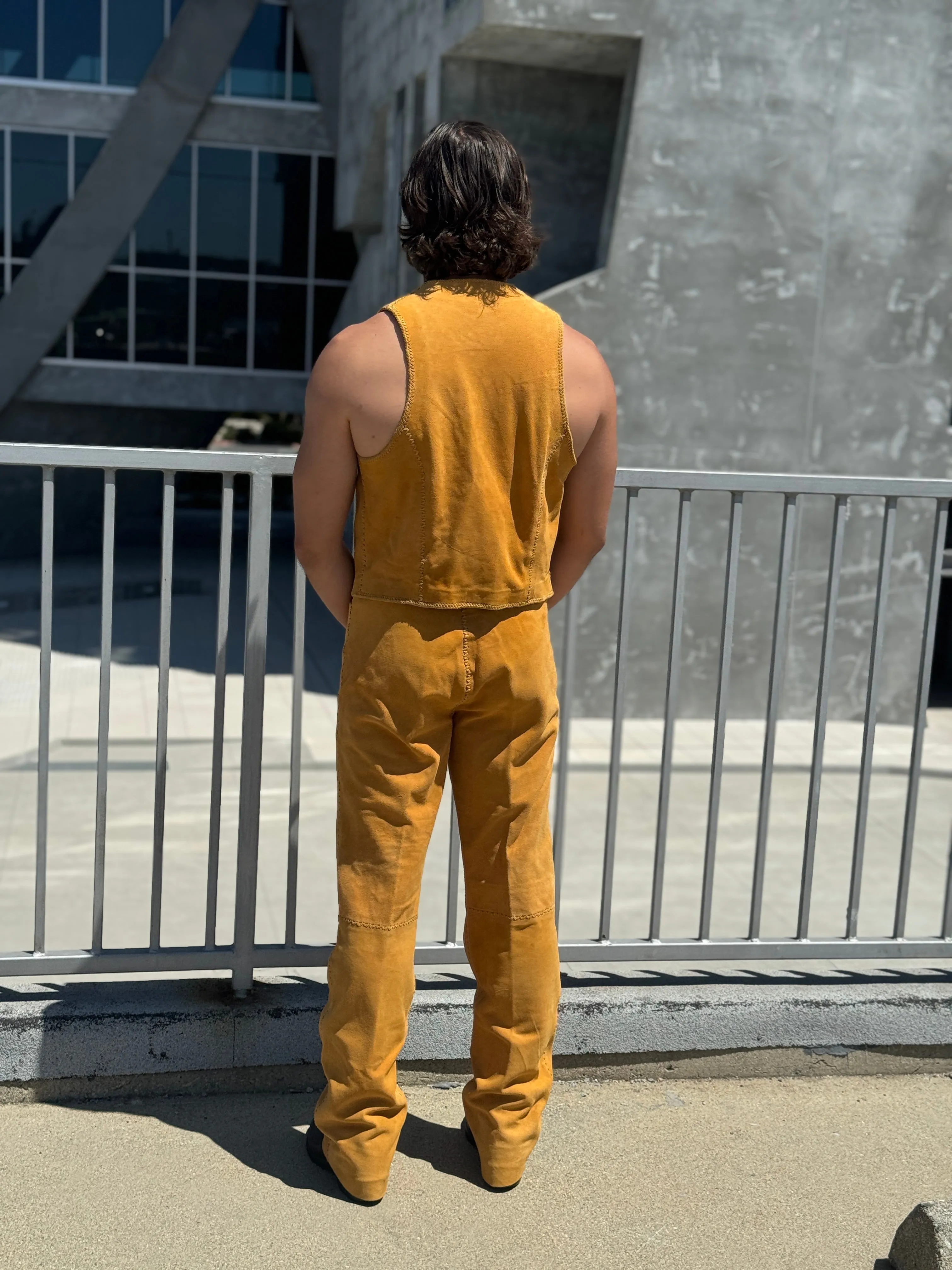 Vintage 1960s North Beach Leather 3-Piece Suede Suit