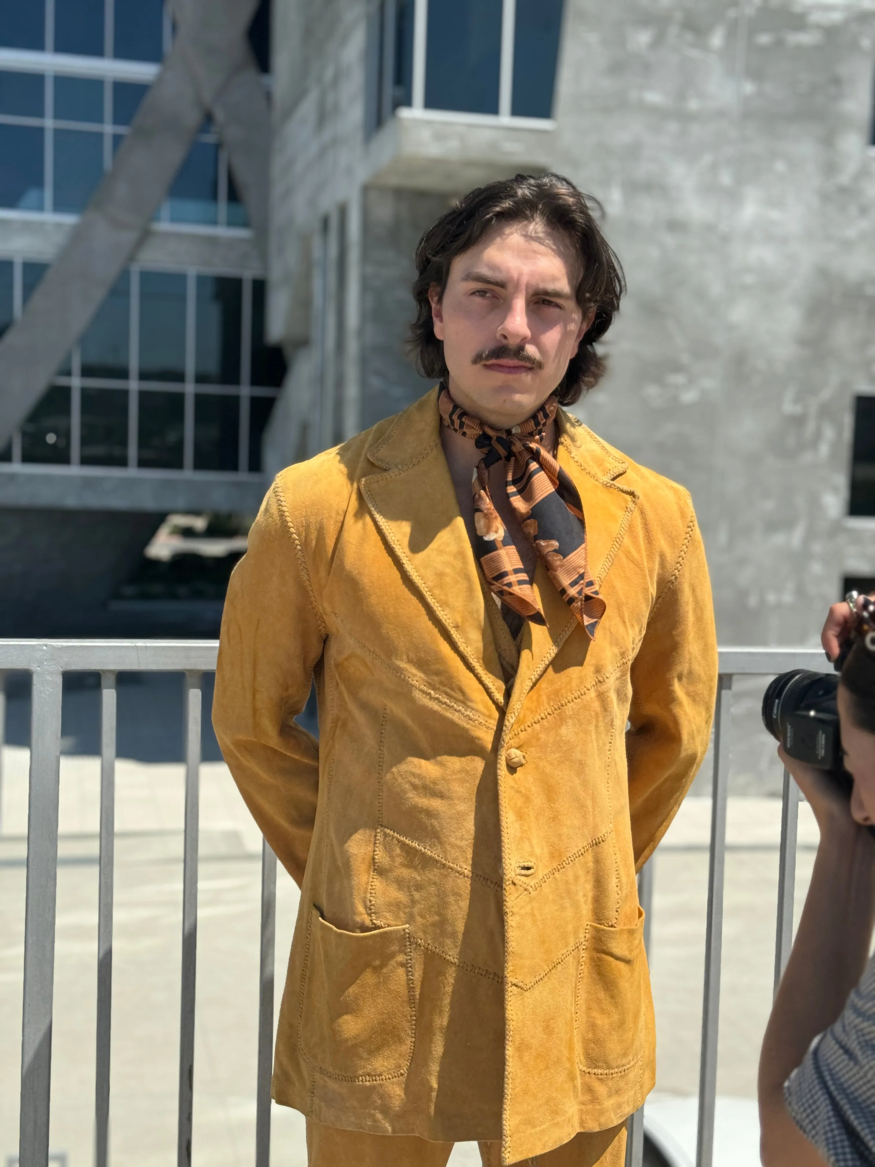 Vintage 1960s North Beach Leather 3-Piece Suede Suit