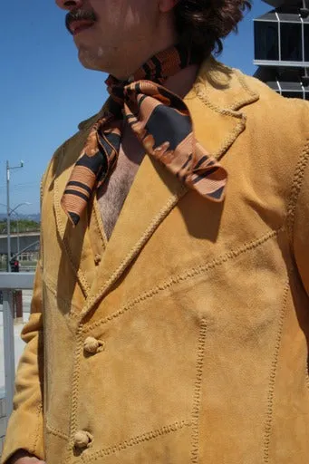 Vintage 1960s North Beach Leather 3-Piece Suede Suit