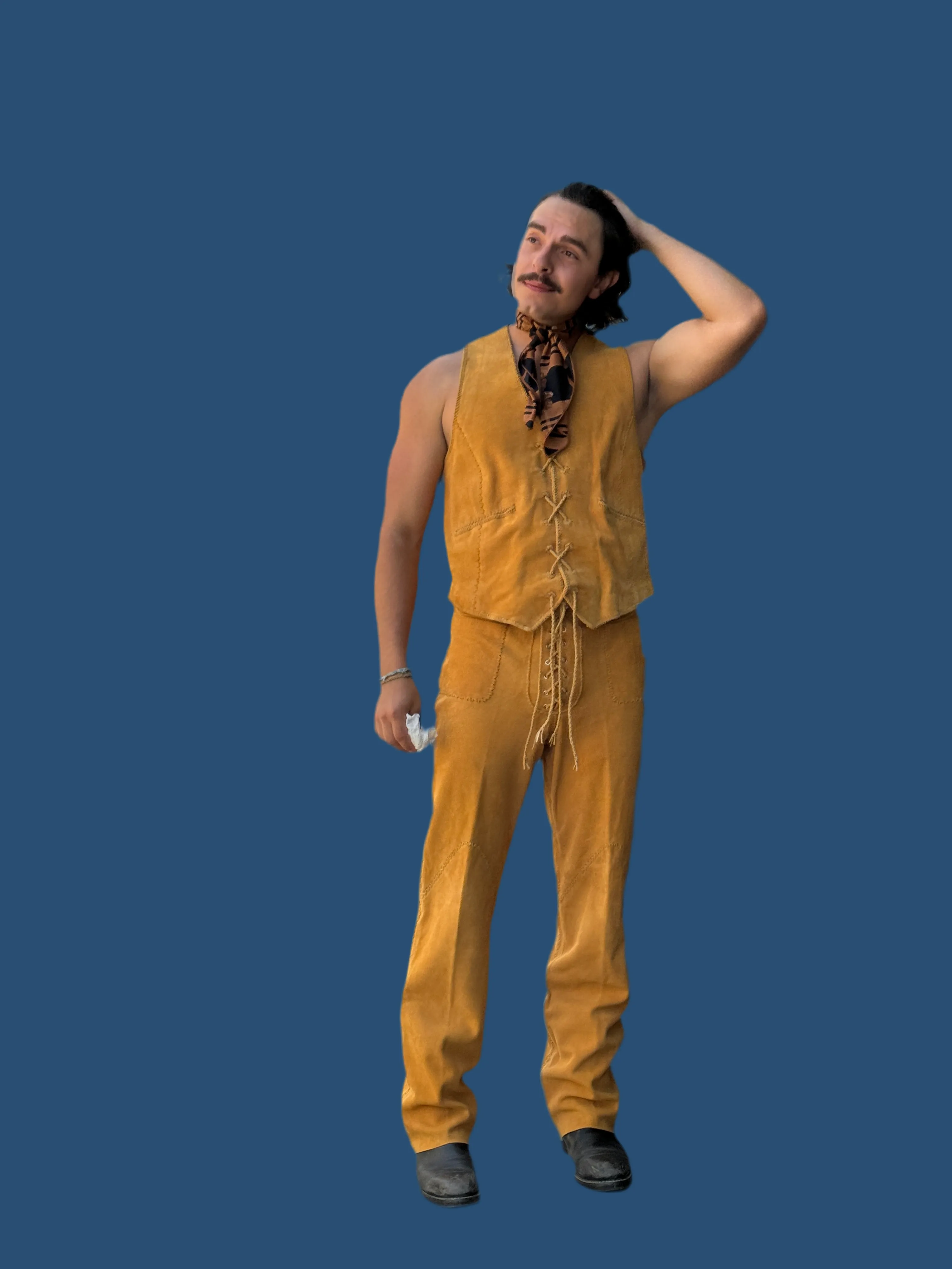 Vintage 1960s North Beach Leather 3-Piece Suede Suit